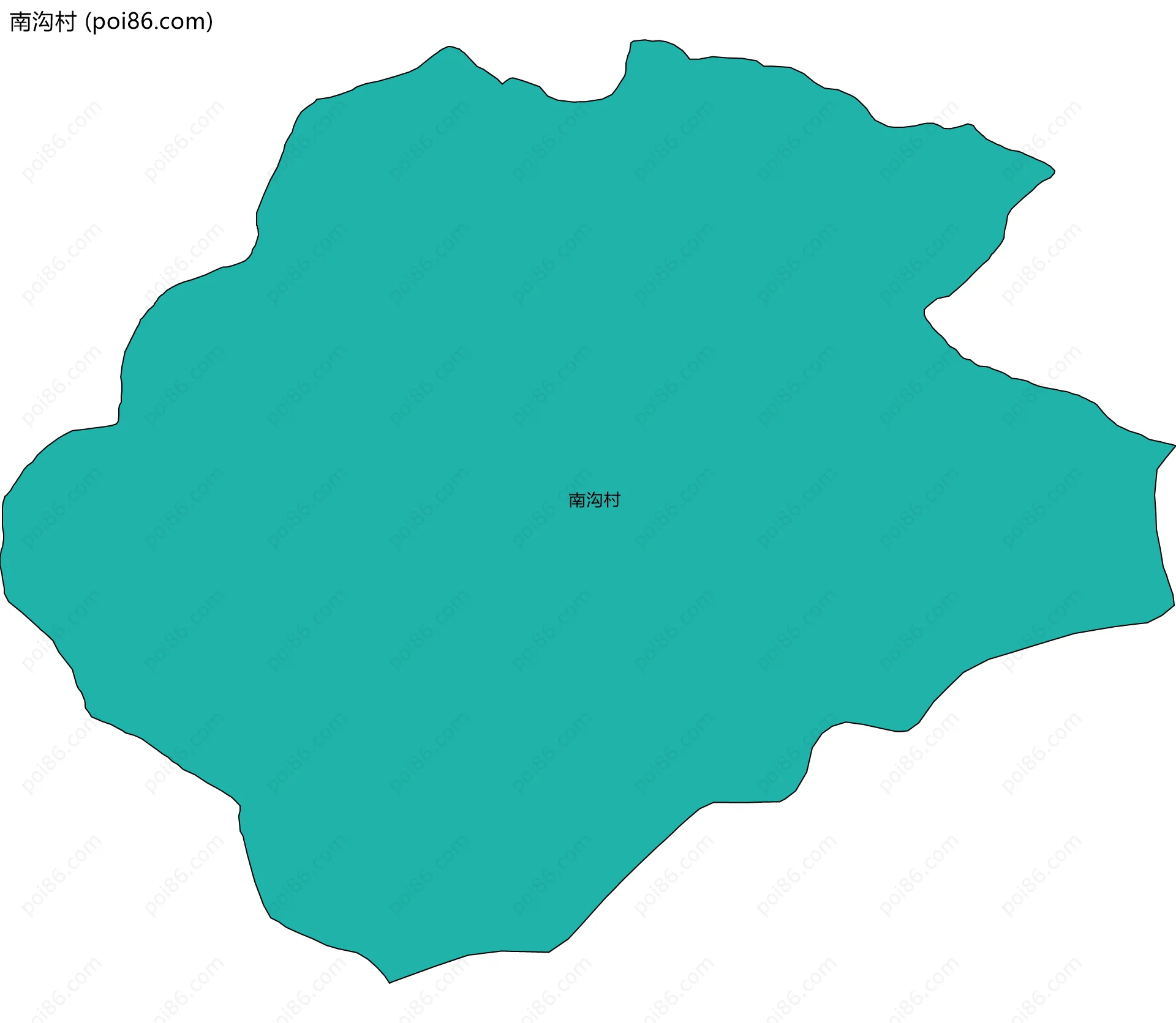 南沟村边界地图