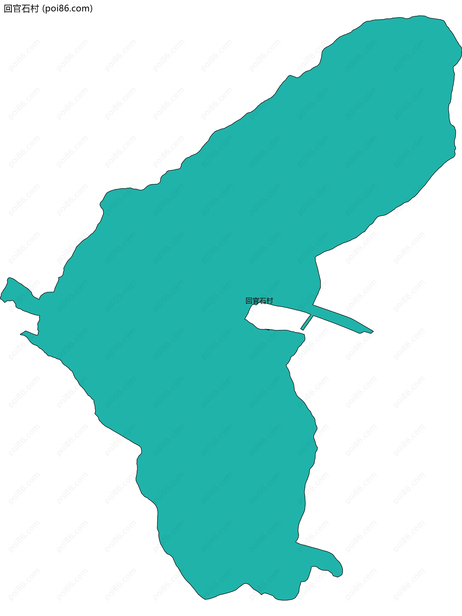 回官石村边界地图