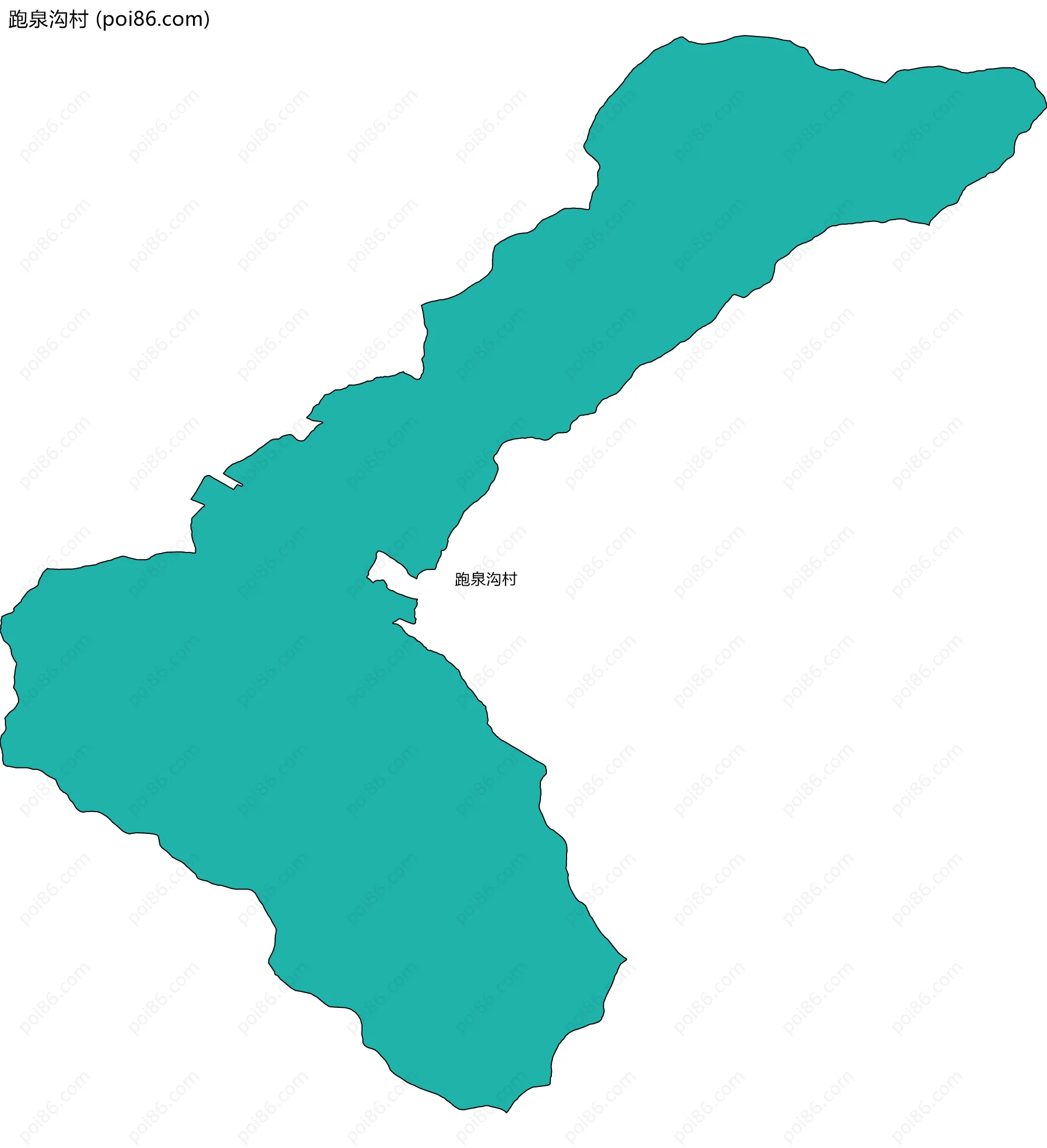 跑泉沟村边界地图