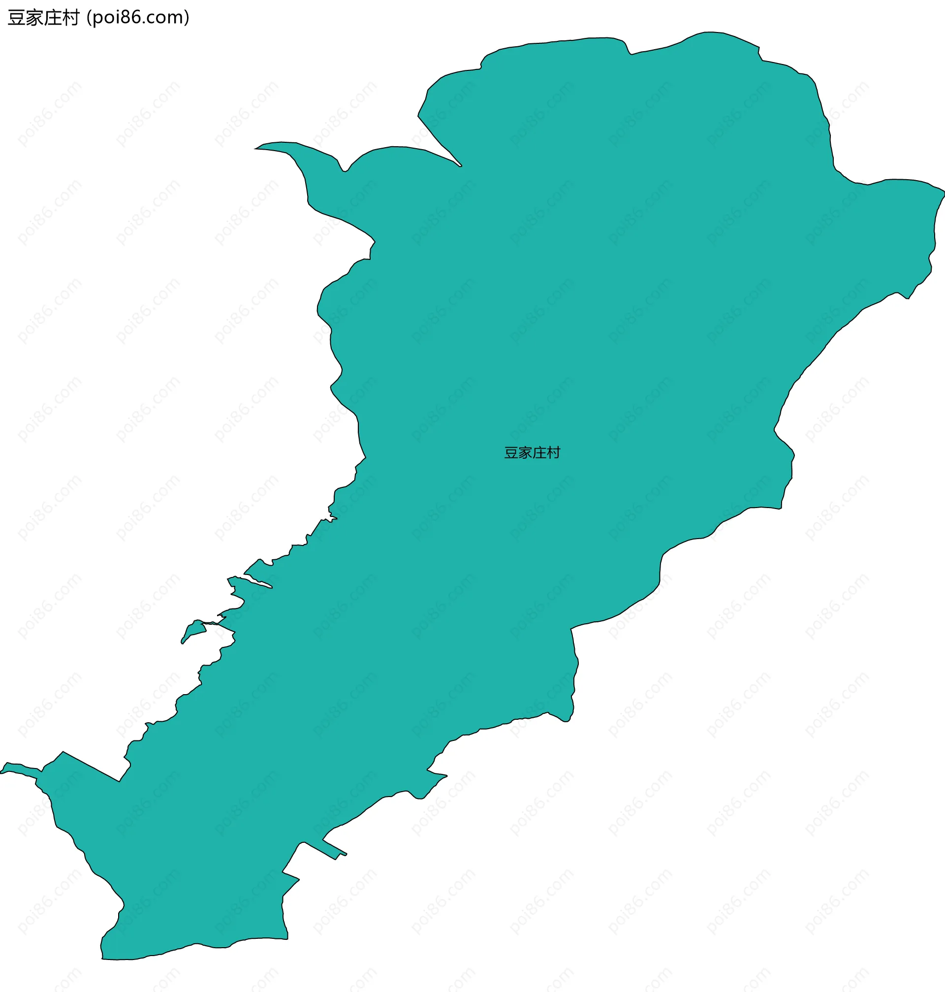 豆家庄村边界地图