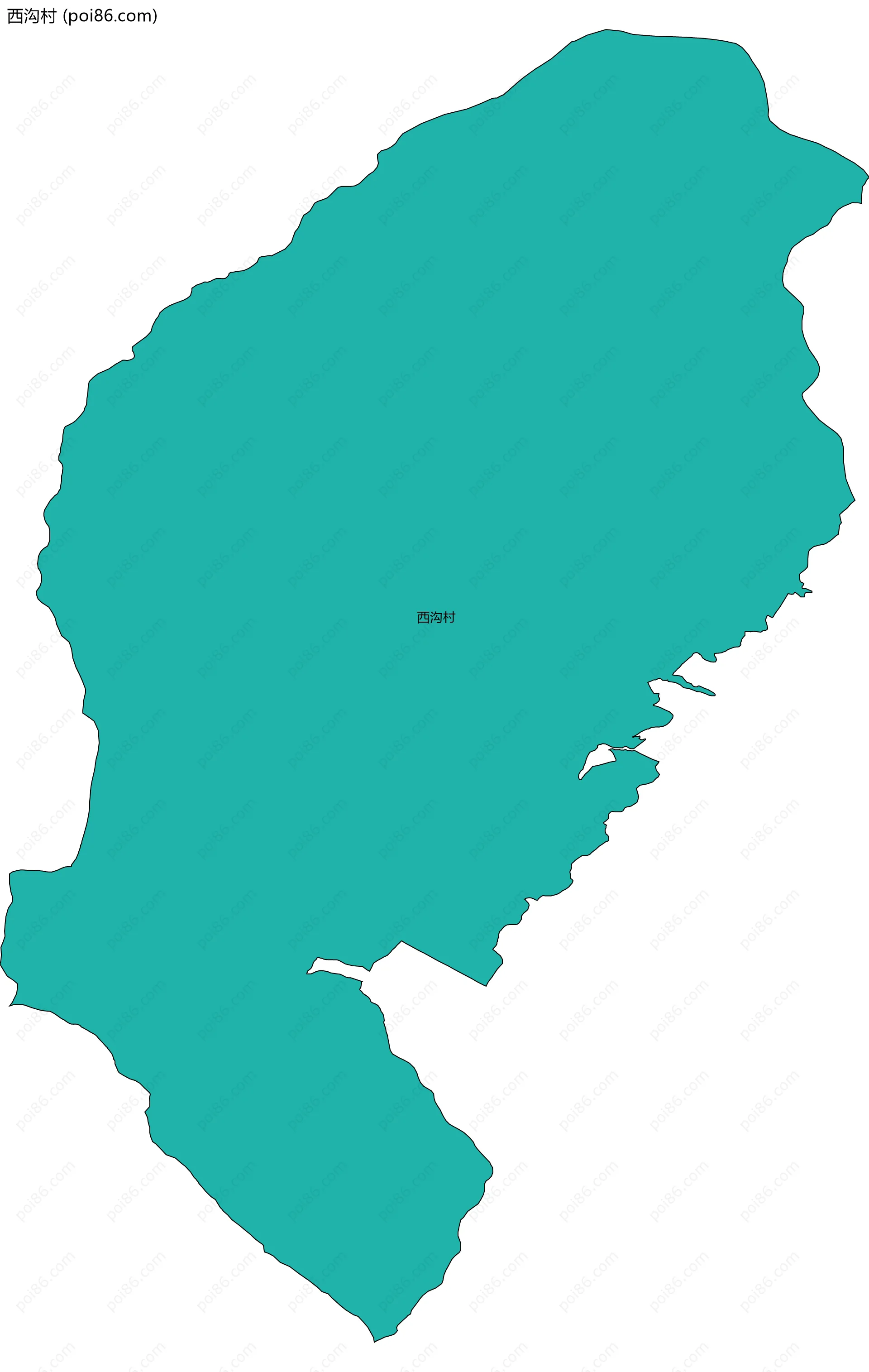 西沟村边界地图