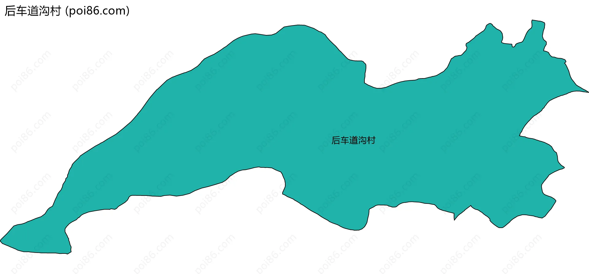 后车道沟村边界地图