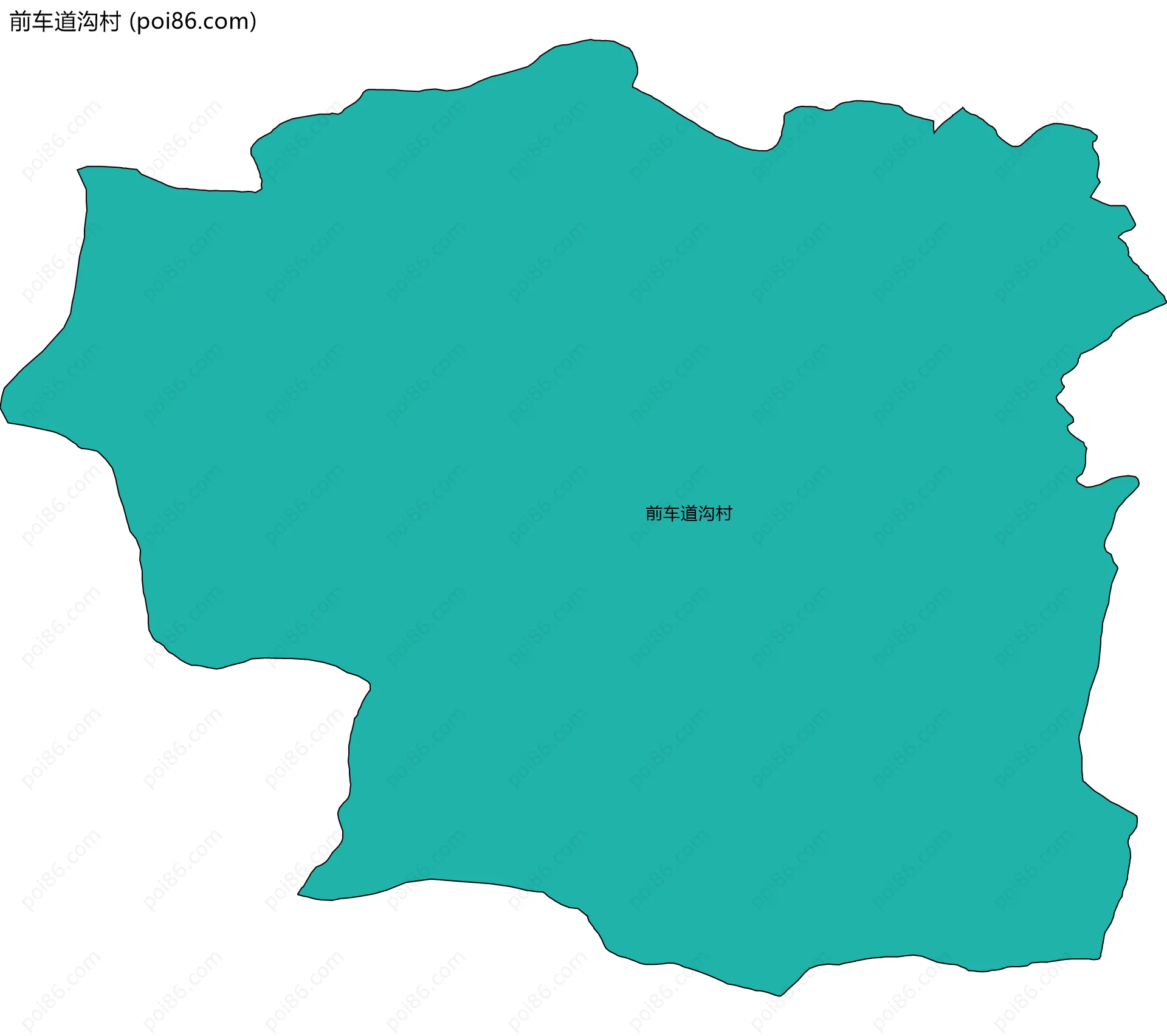 前车道沟村边界地图