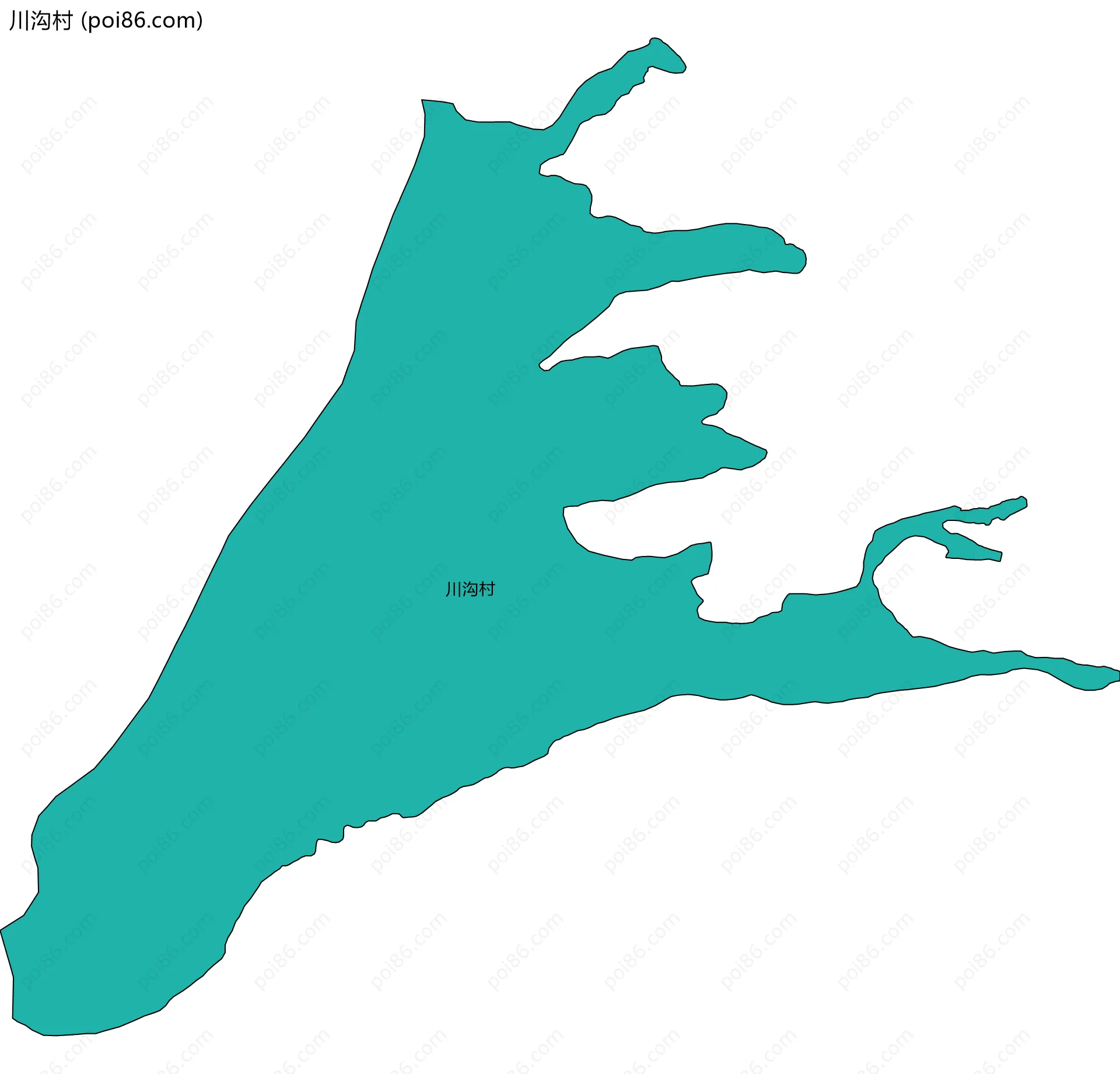 川沟村边界地图