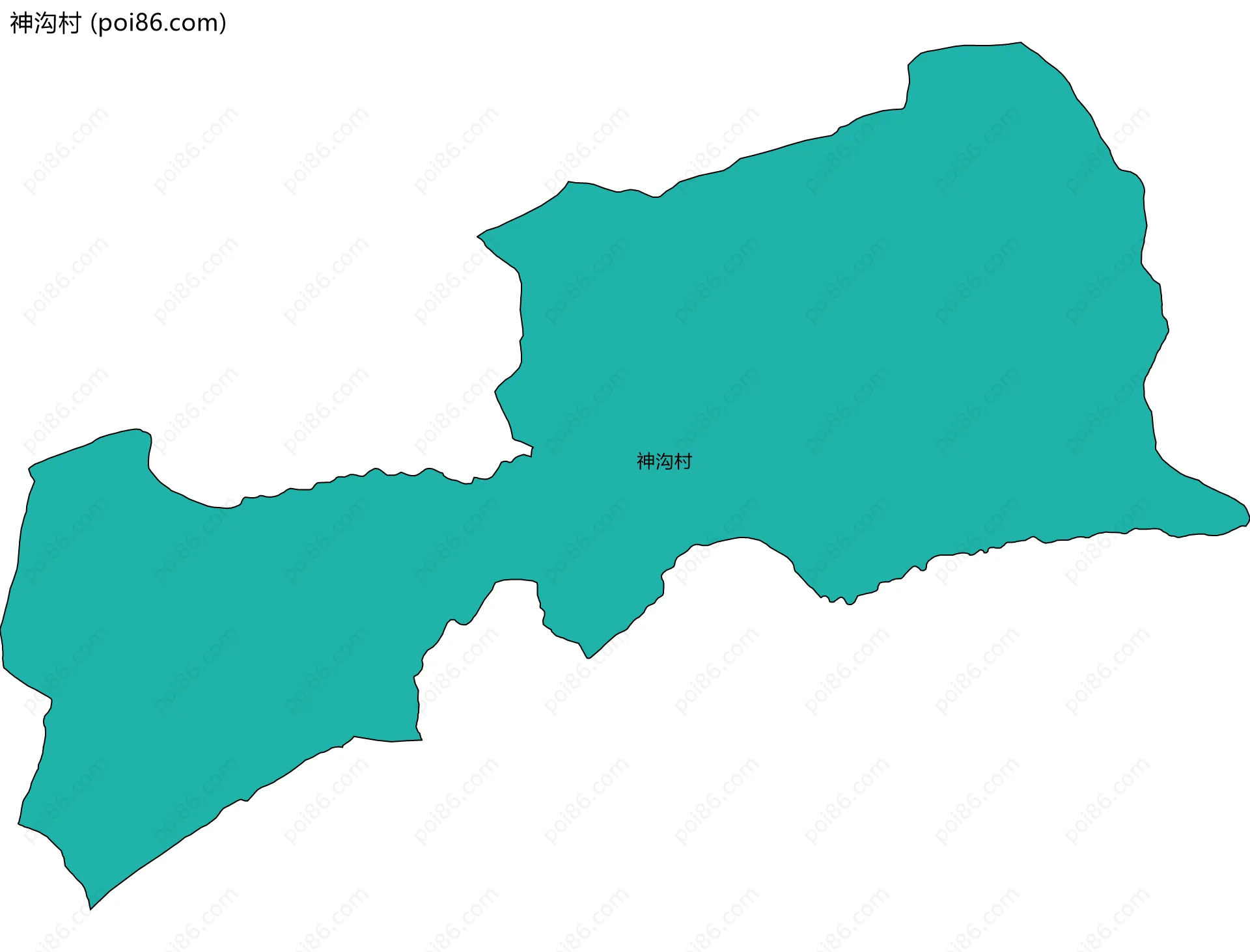 神沟村边界地图