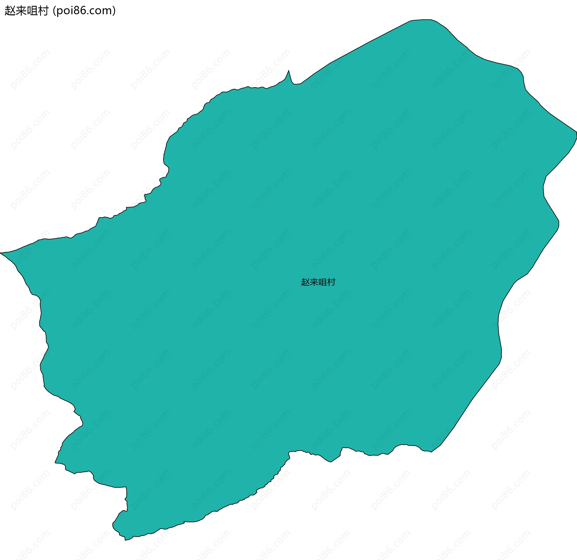 赵来咀村边界地图