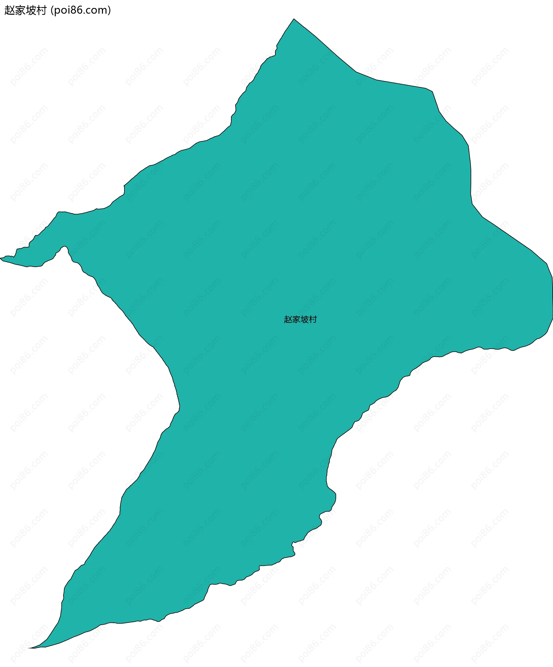 赵家坡村边界地图