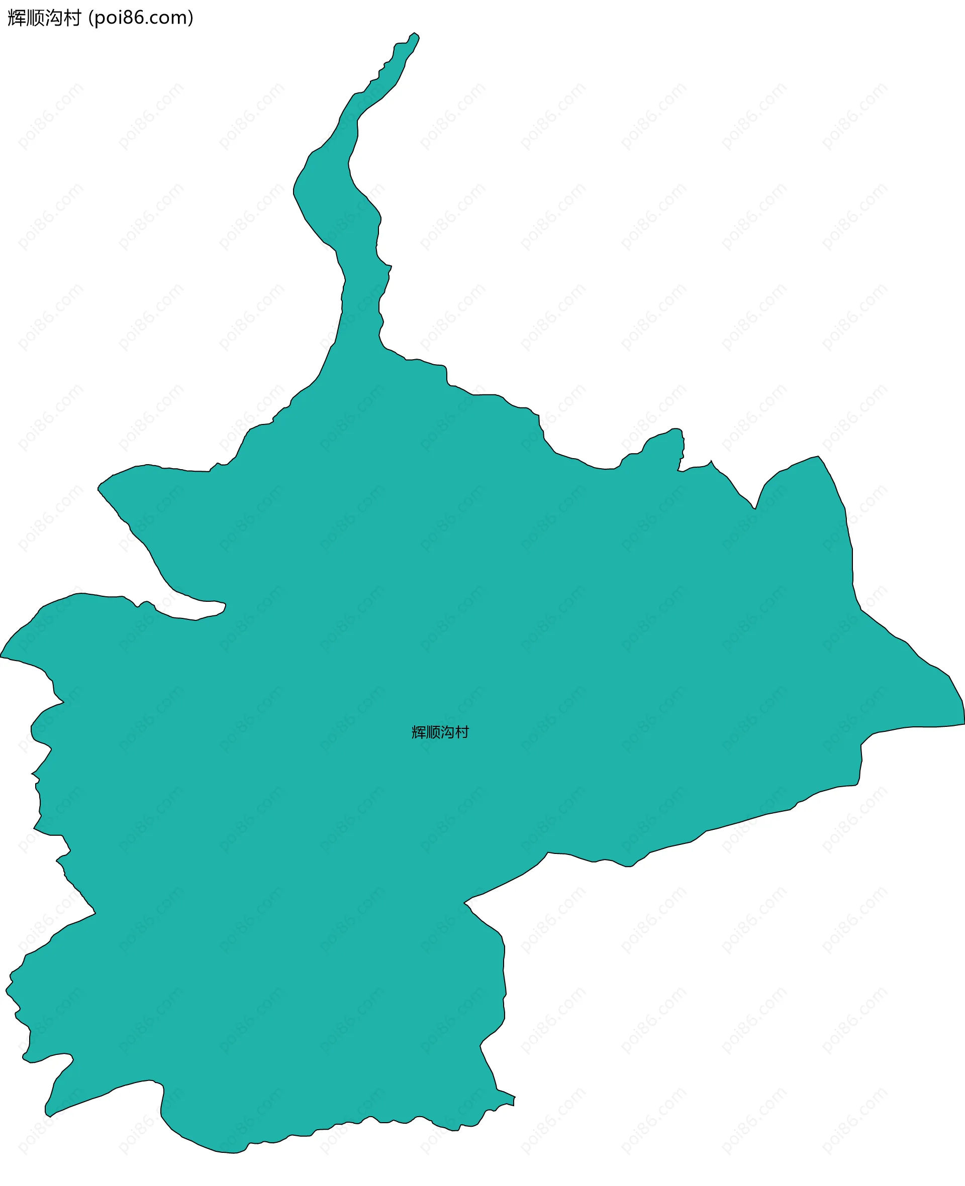 辉顺沟村边界地图