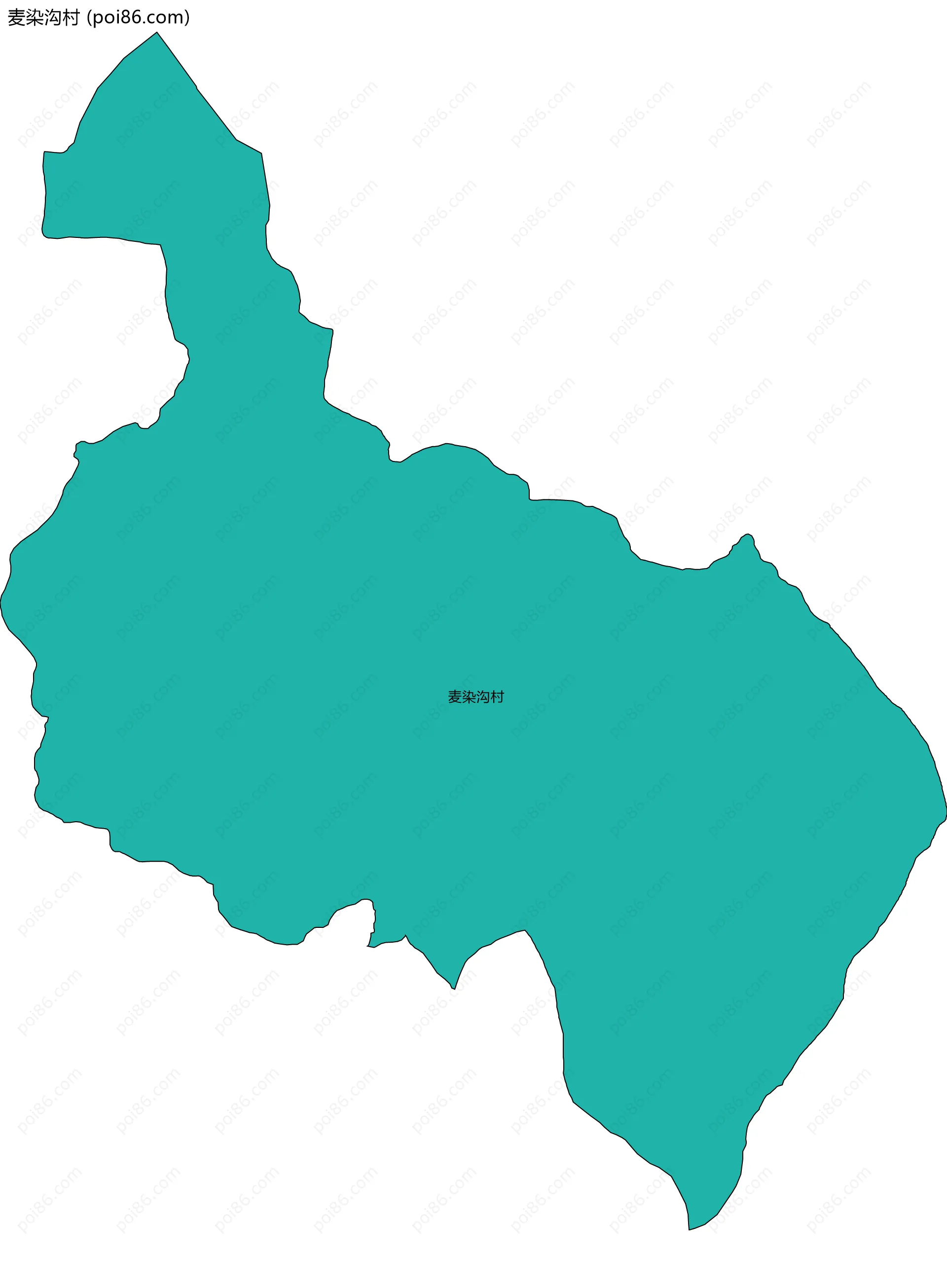 麦染沟村边界地图