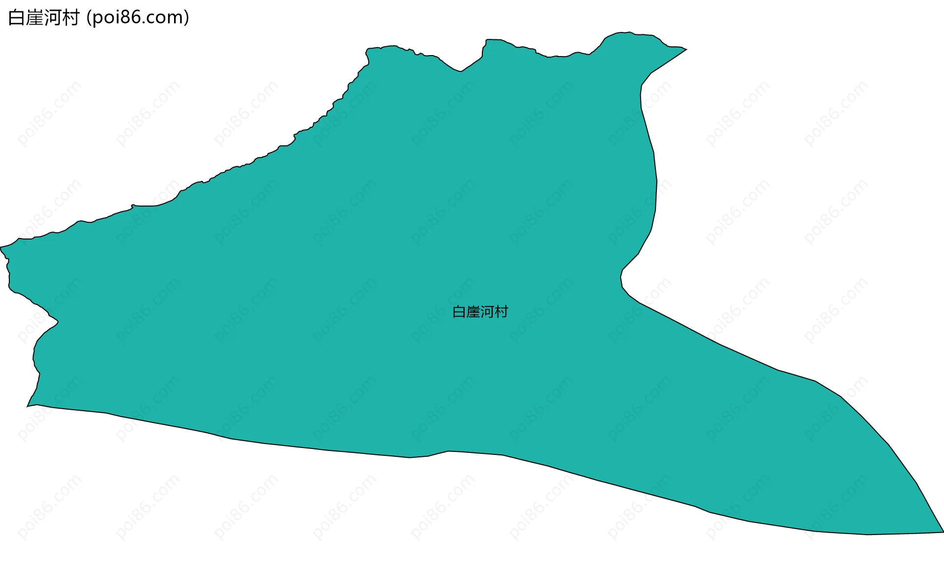 白崖河村边界地图