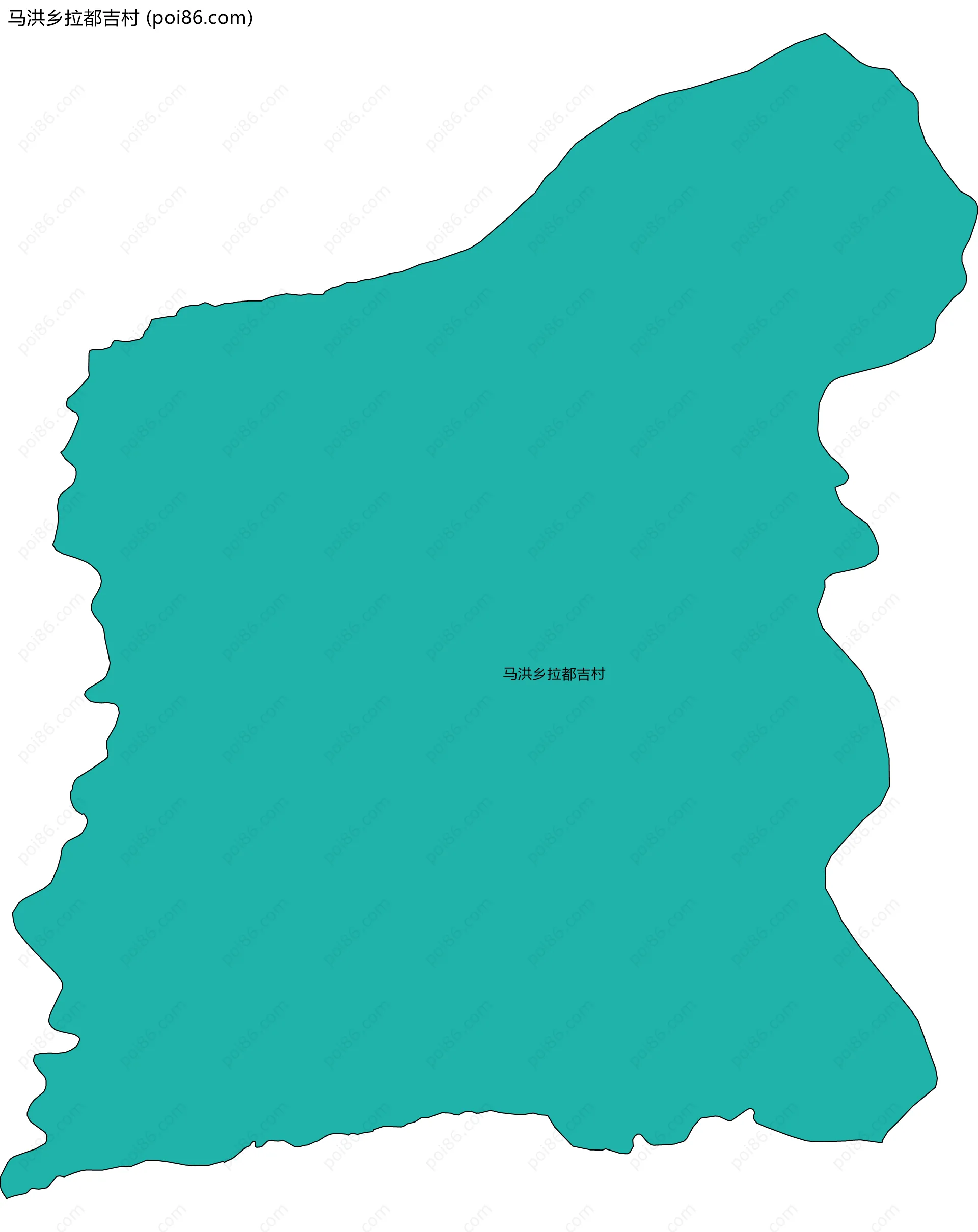 马洪乡拉都吉村边界地图