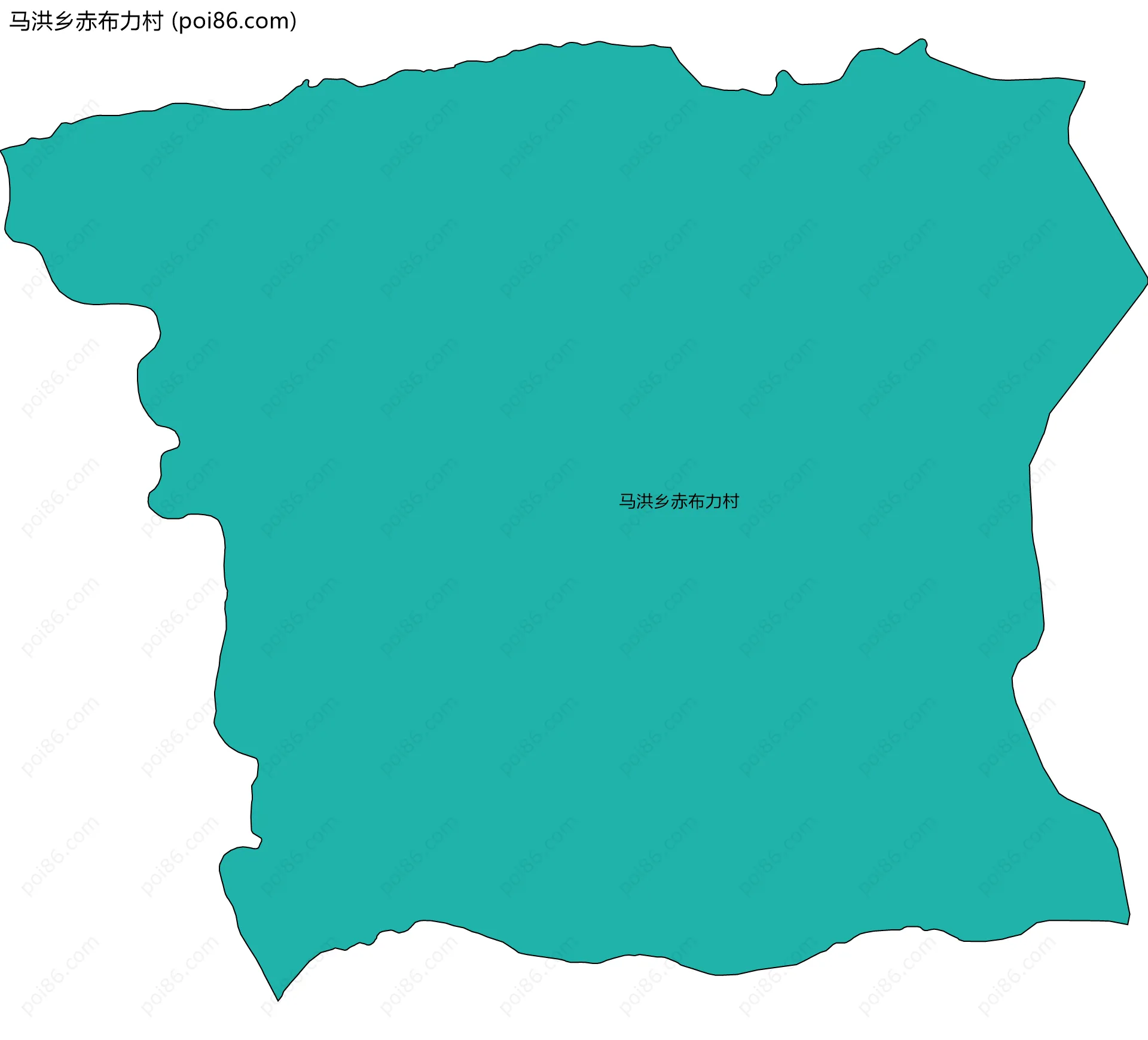 马洪乡赤布力村边界地图