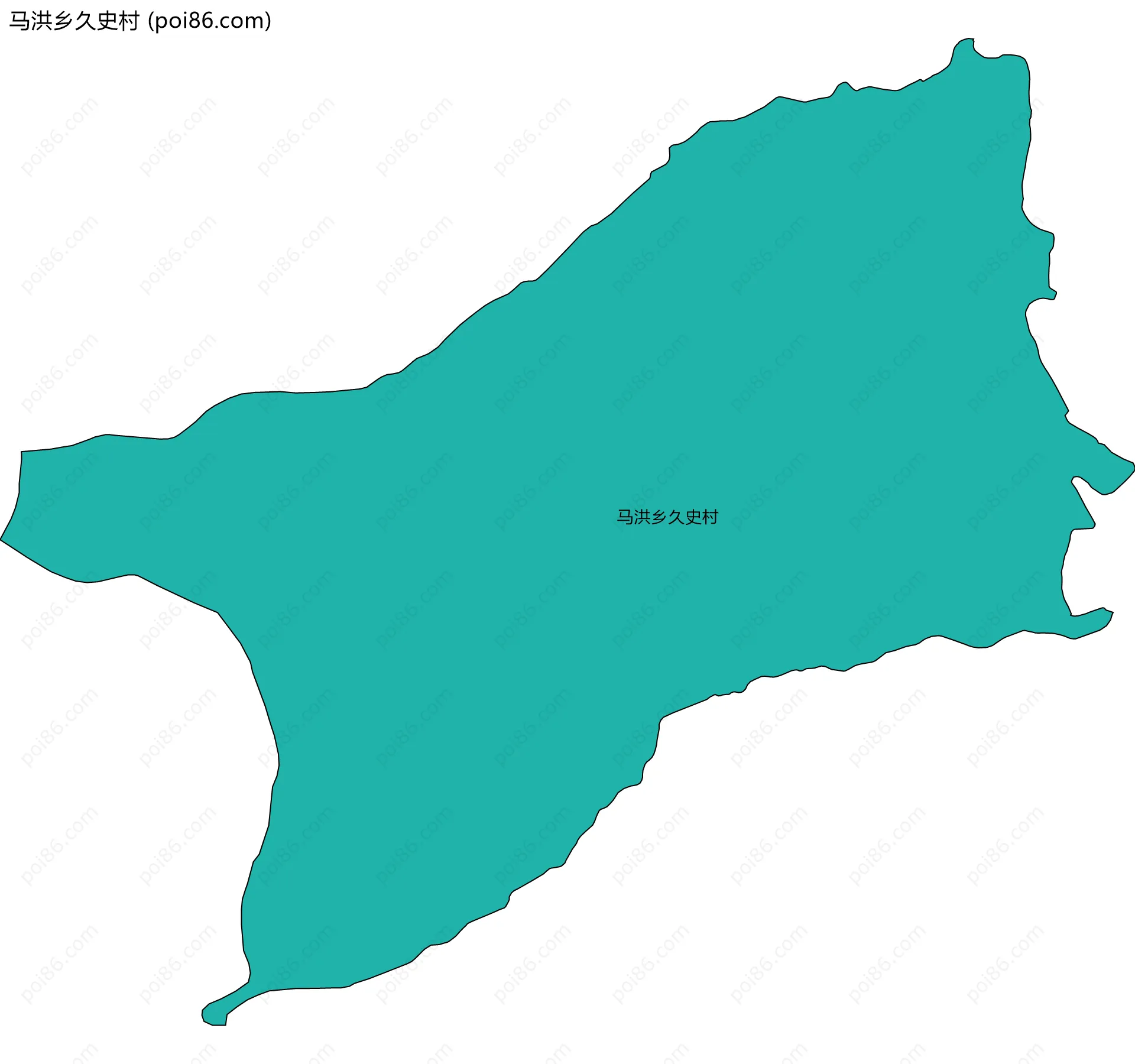 马洪乡久史村边界地图