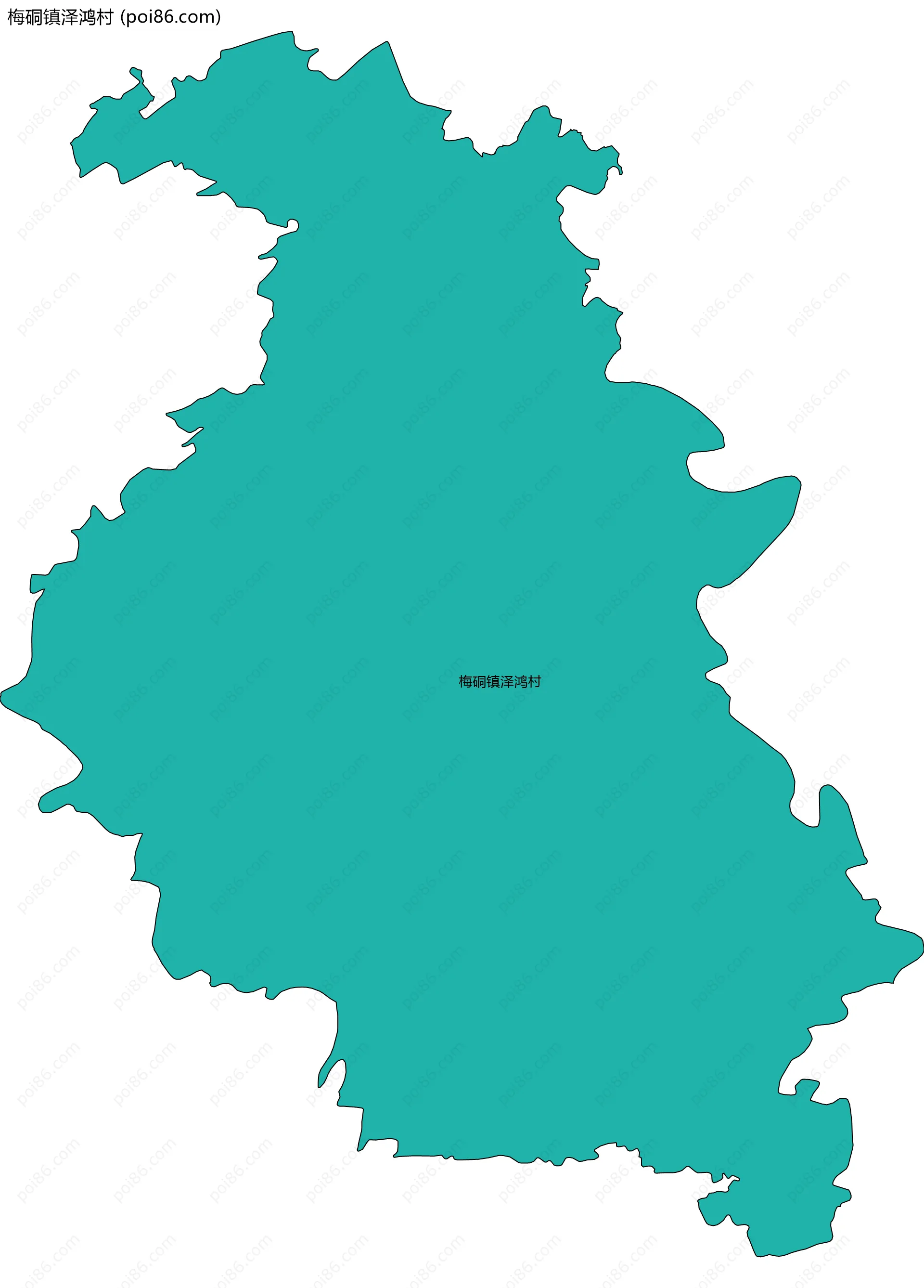 梅硐镇泽鸿村边界地图