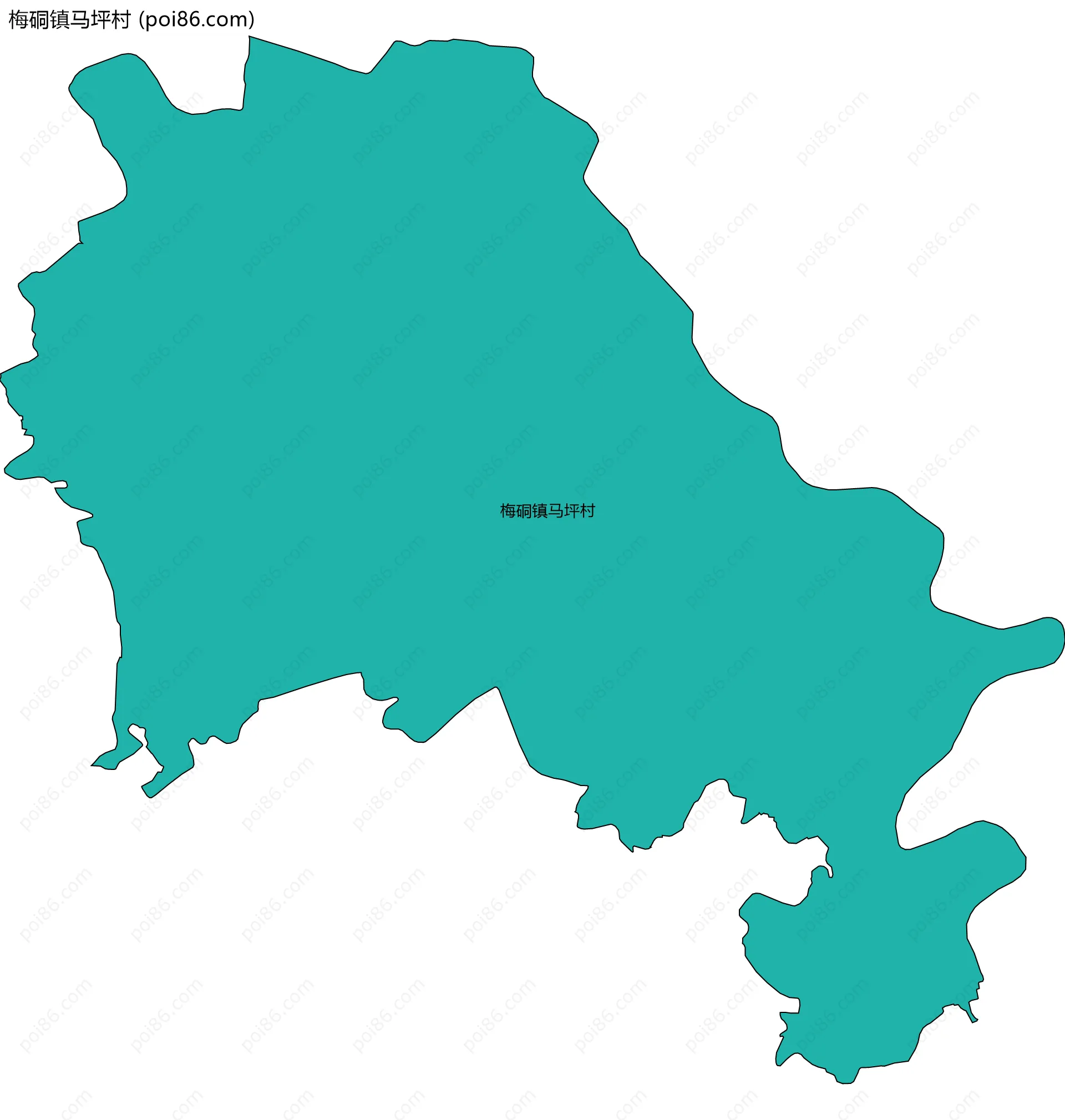 梅硐镇马坪村边界地图
