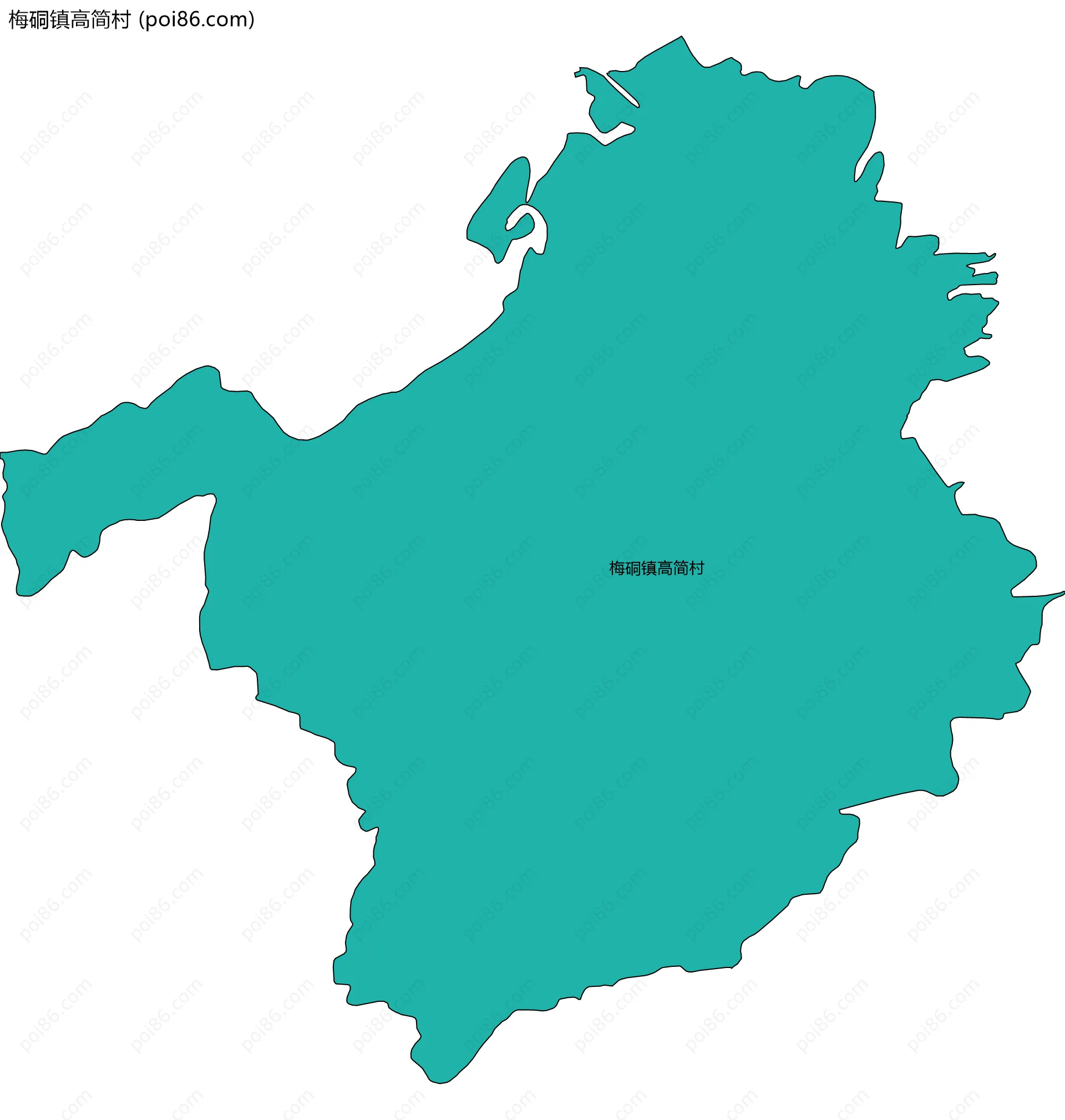 梅硐镇高简村边界地图