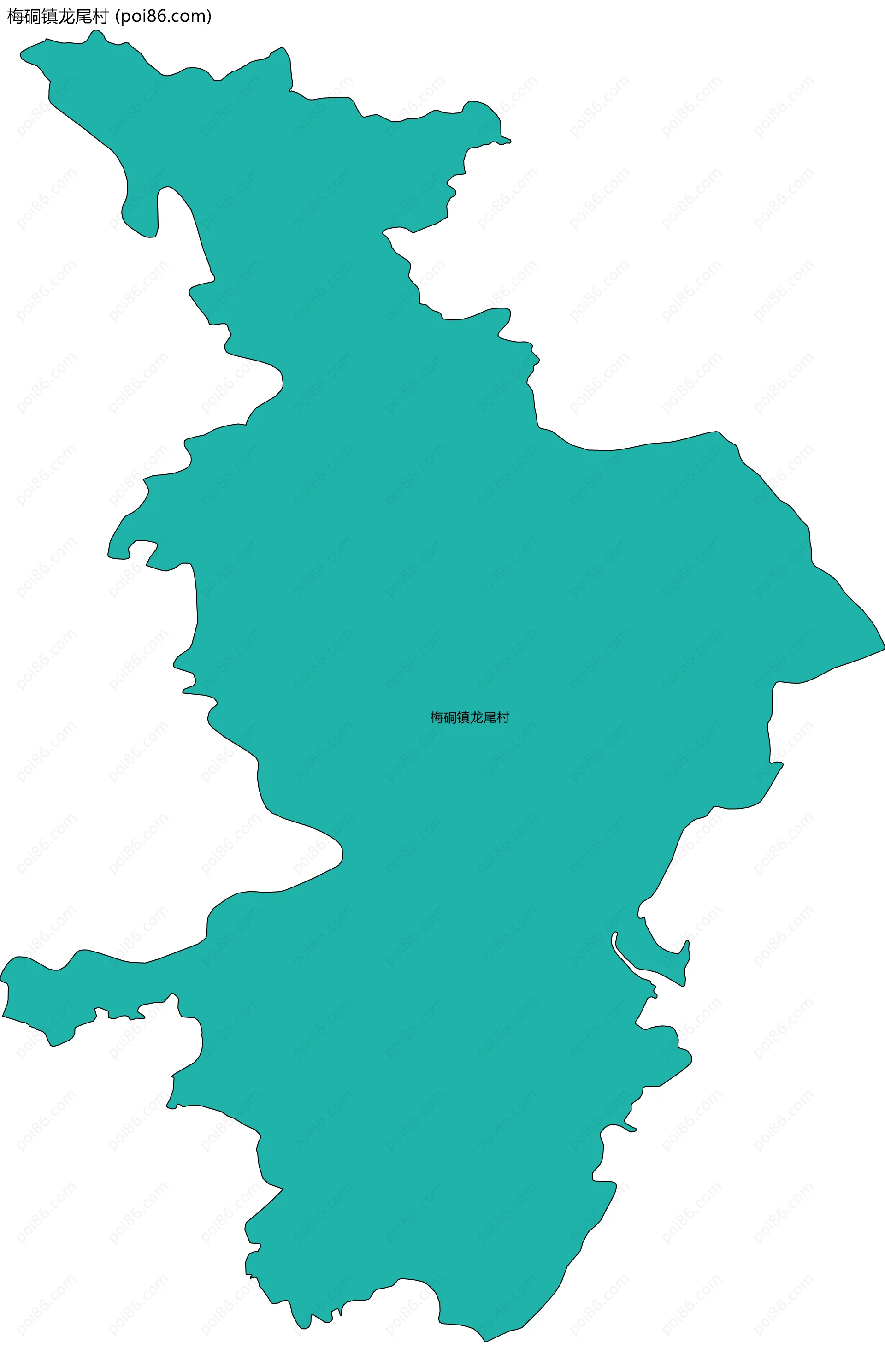 梅硐镇龙尾村边界地图