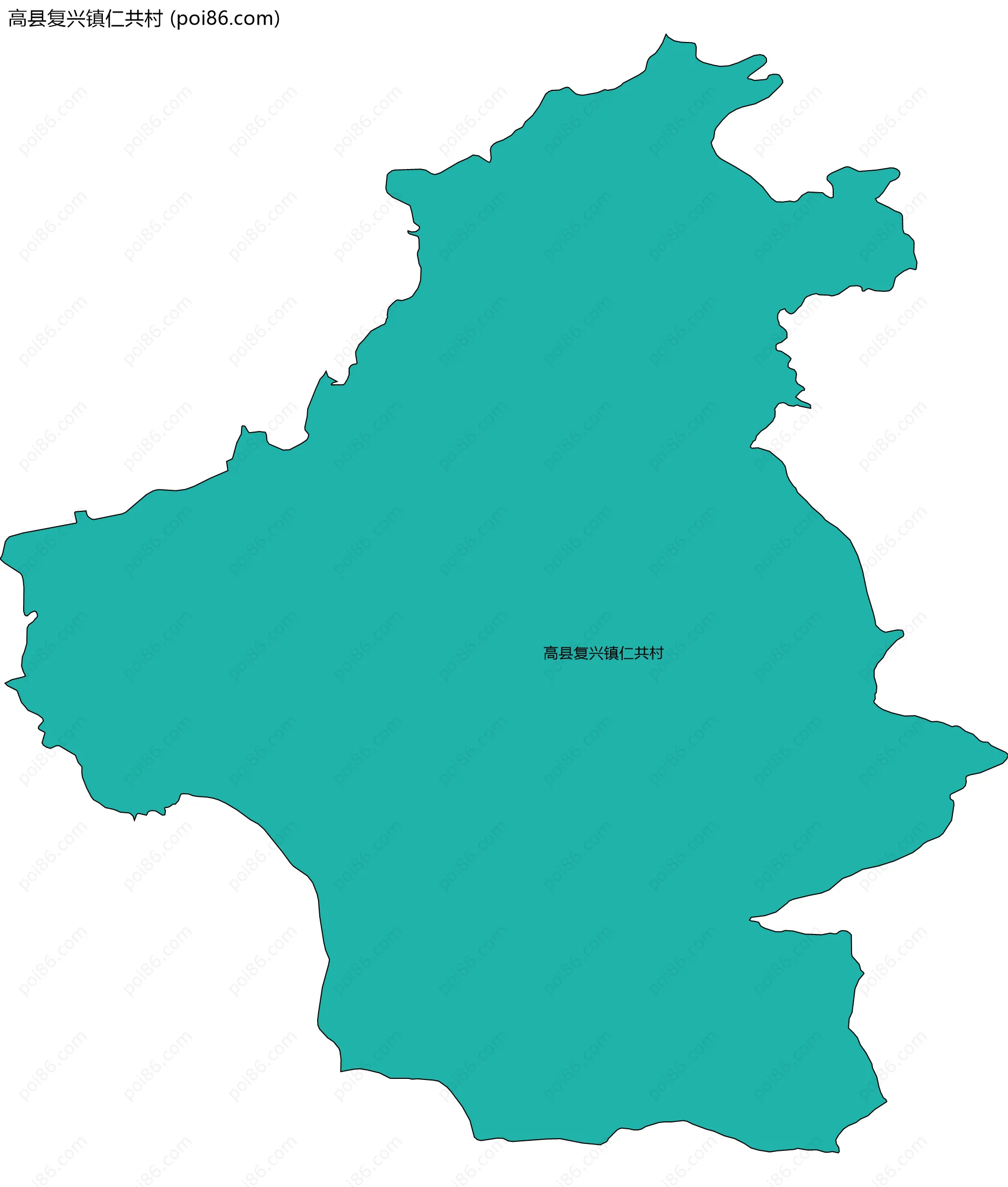 高县复兴镇仁共村边界地图