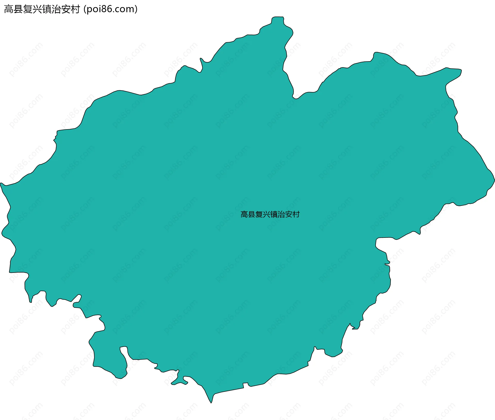 高县复兴镇治安村边界地图
