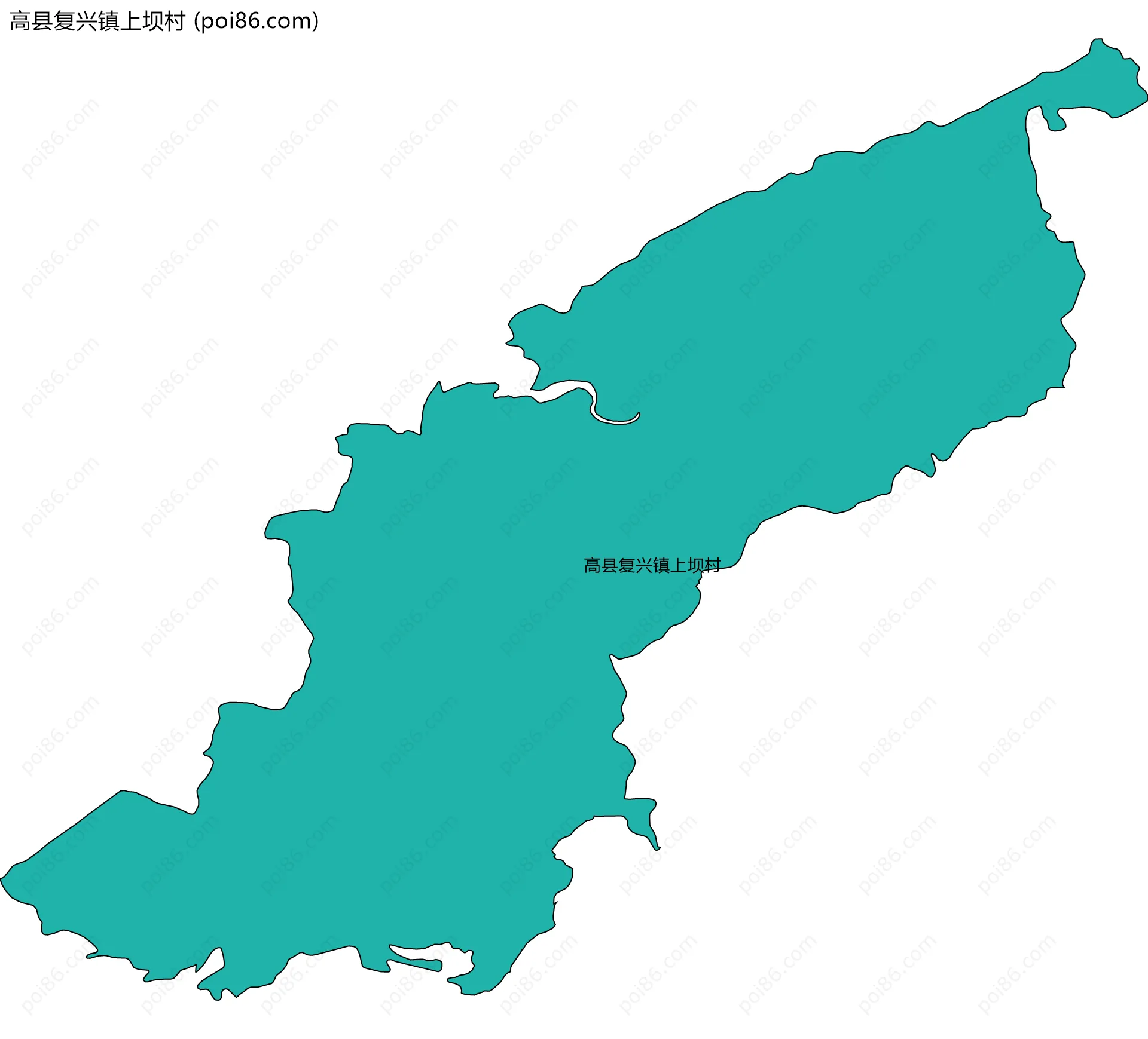 高县复兴镇上坝村边界地图