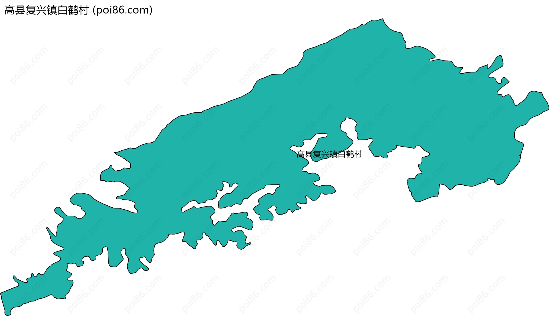 高县复兴镇白鹤村边界地图