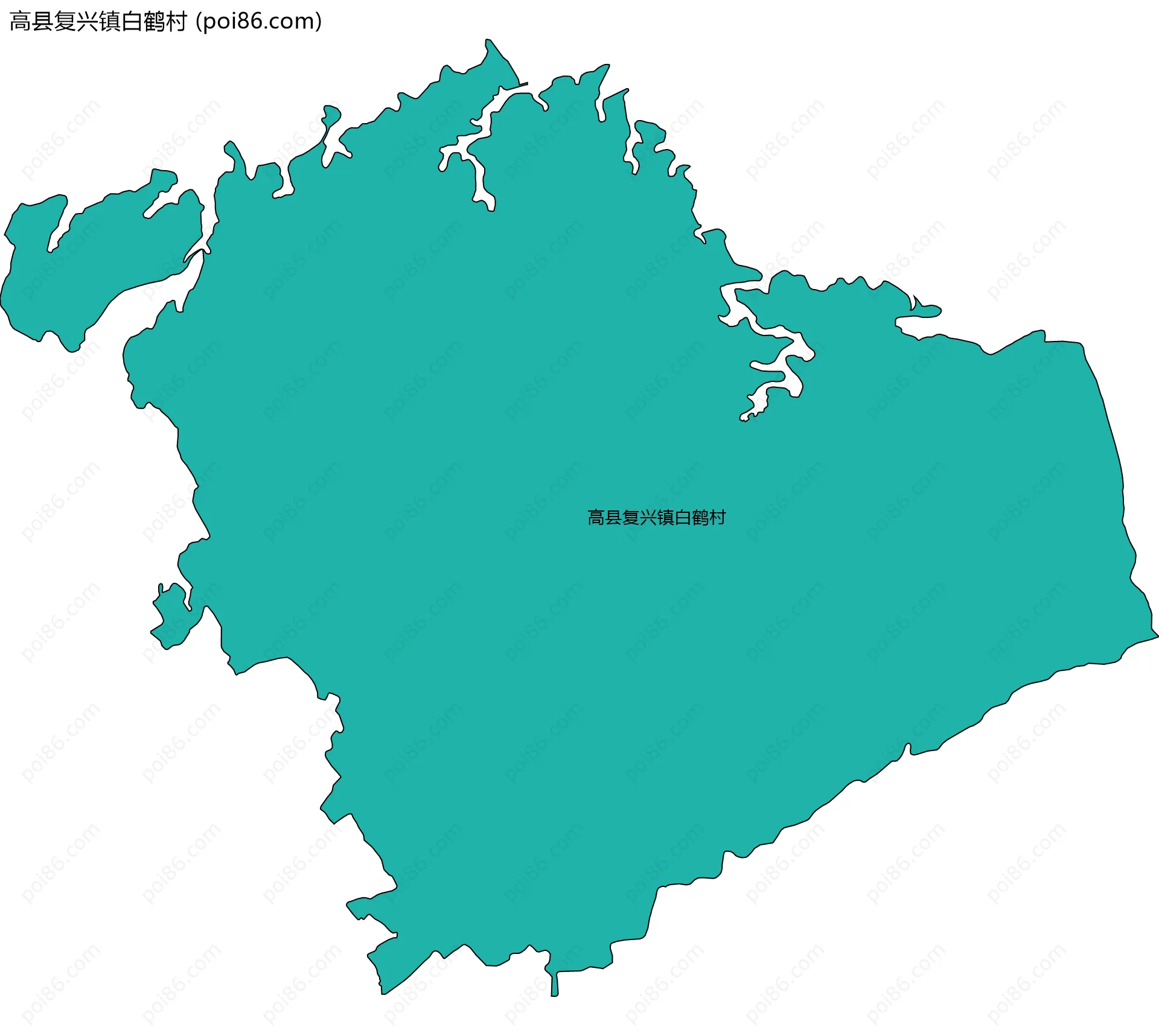 高县复兴镇白鹤村边界地图