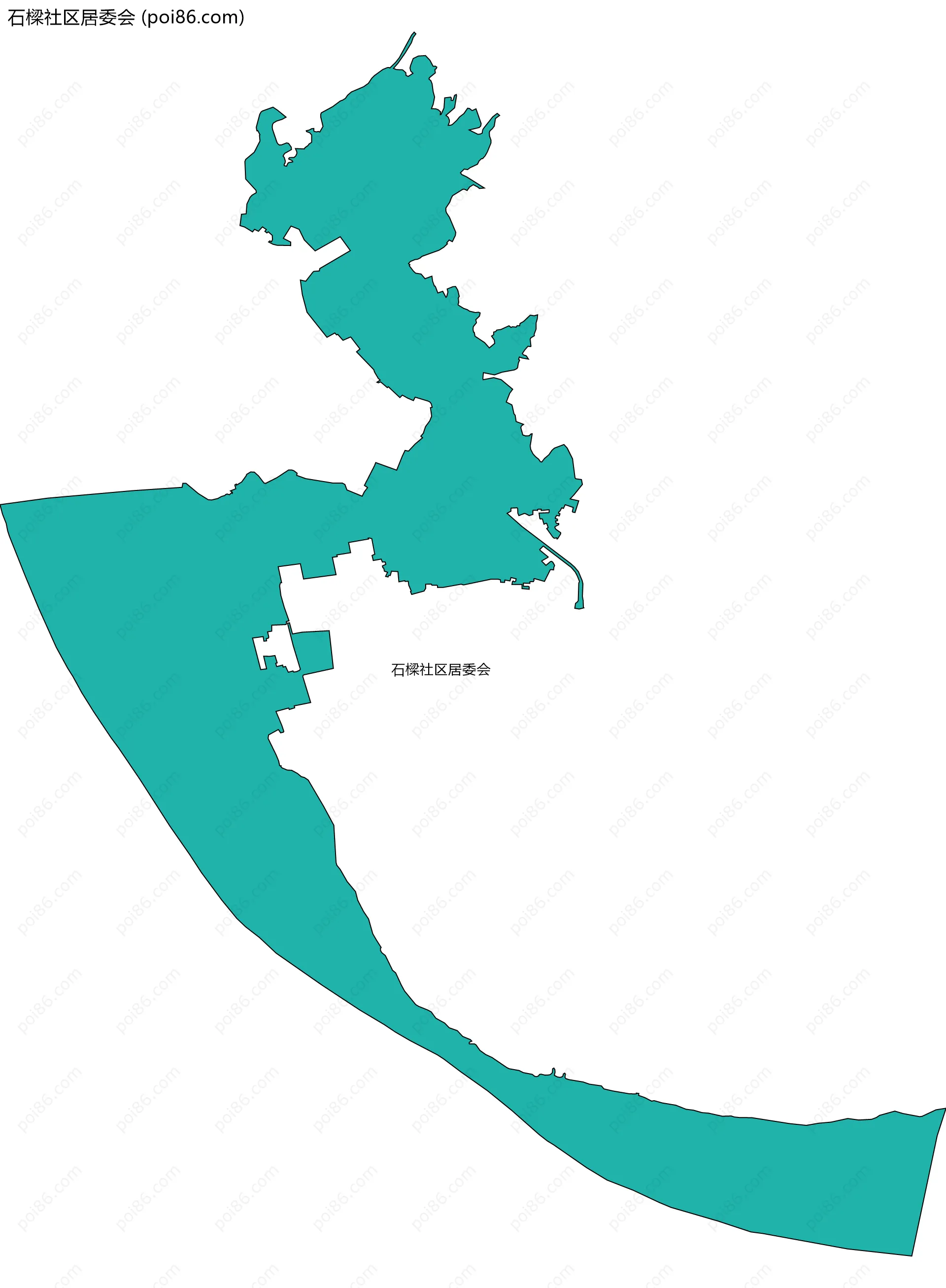 石樑社区居委会边界地图