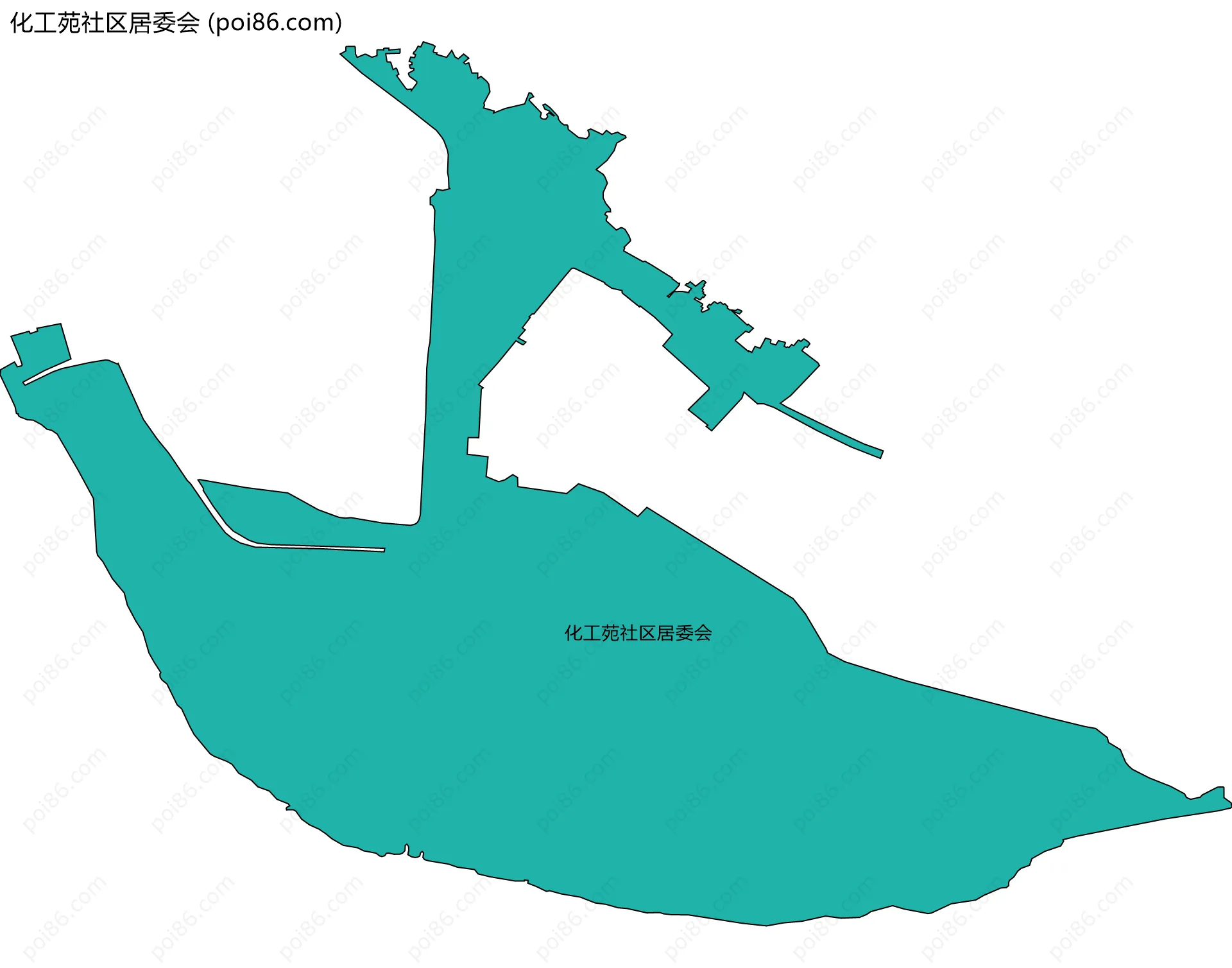 化工苑社区居委会边界地图