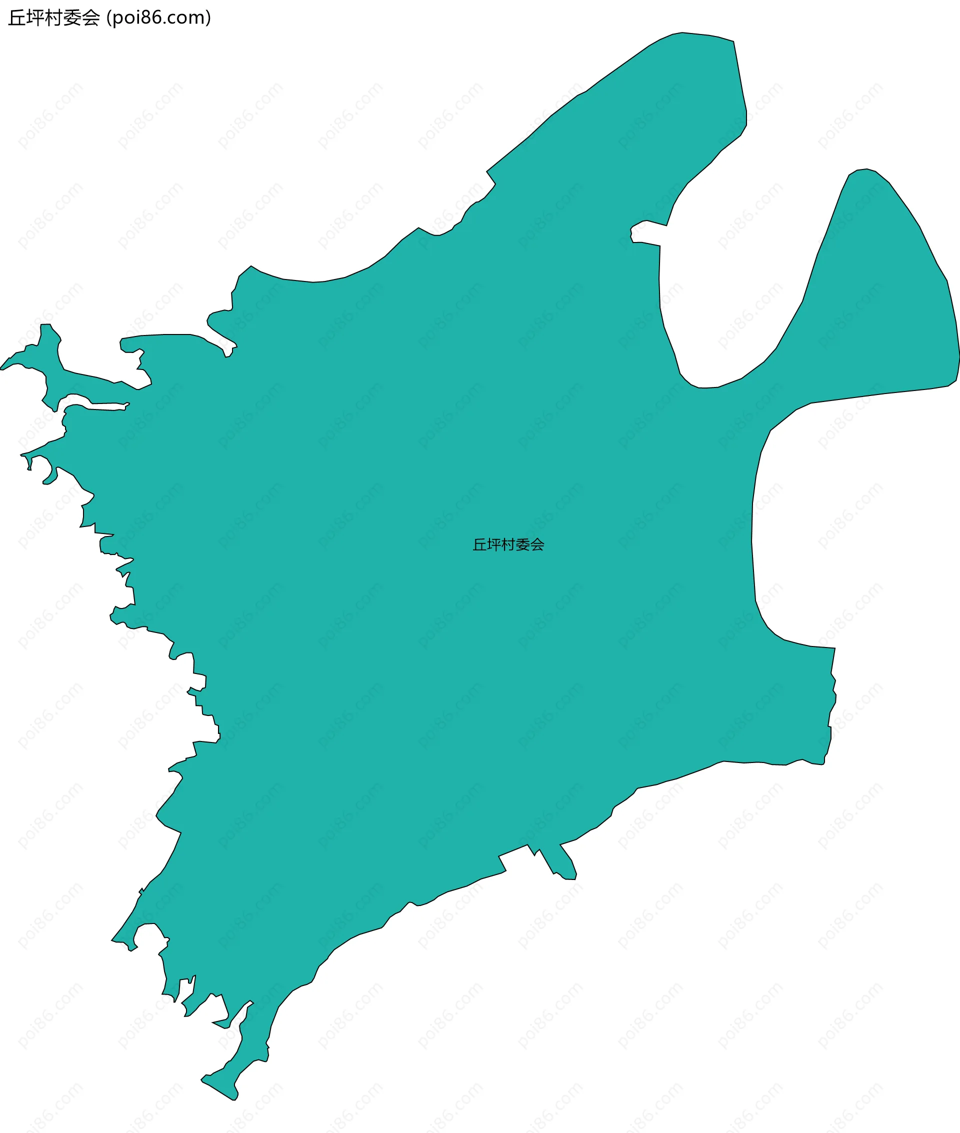 丘坪村委会边界地图