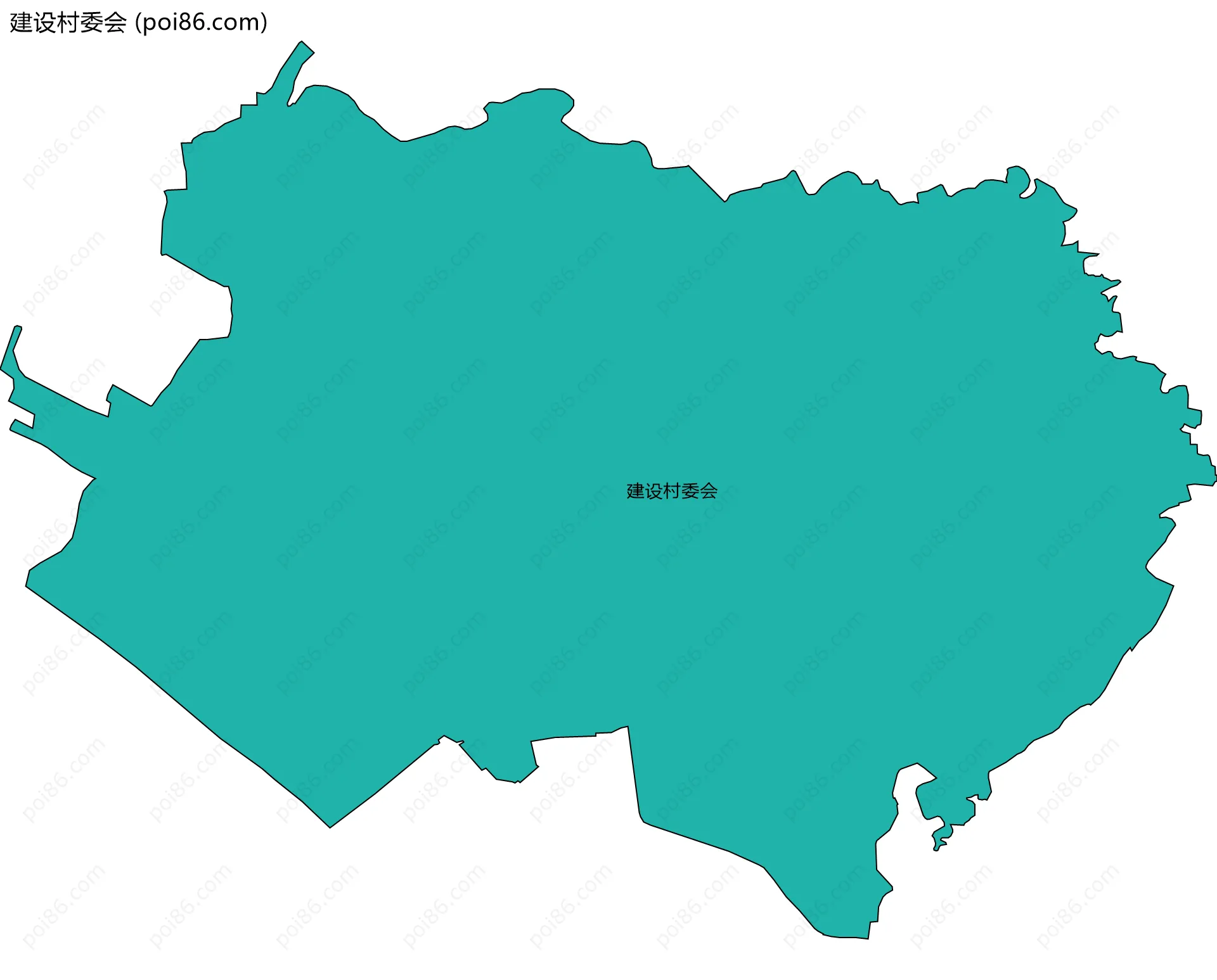 建设村委会边界地图