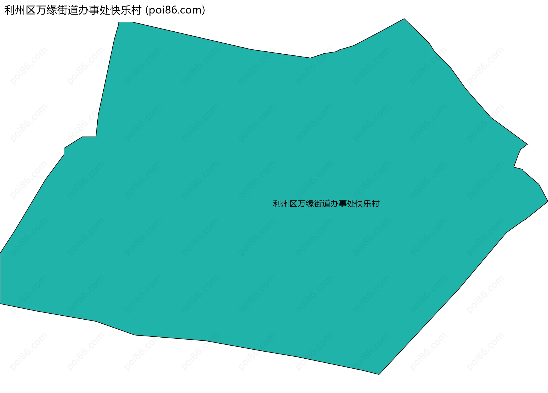 利州区万缘街道办事处快乐村边界地图