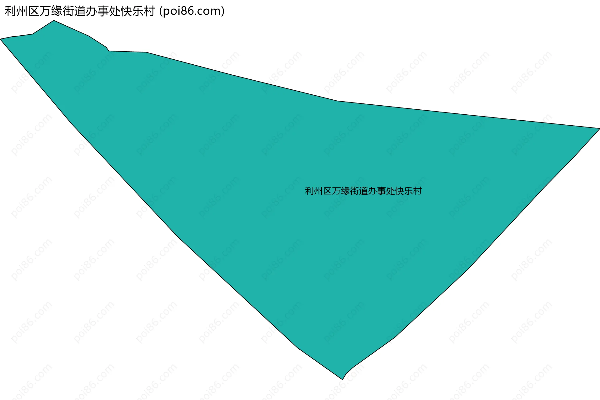 利州区万缘街道办事处快乐村边界地图