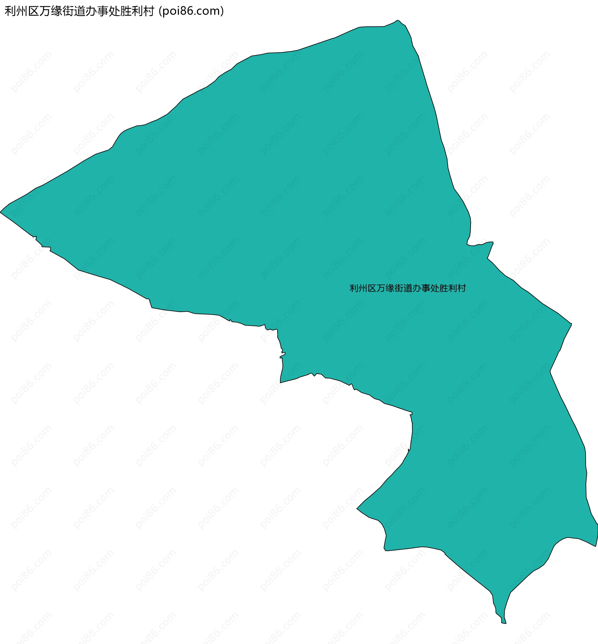 利州区万缘街道办事处胜利村边界地图