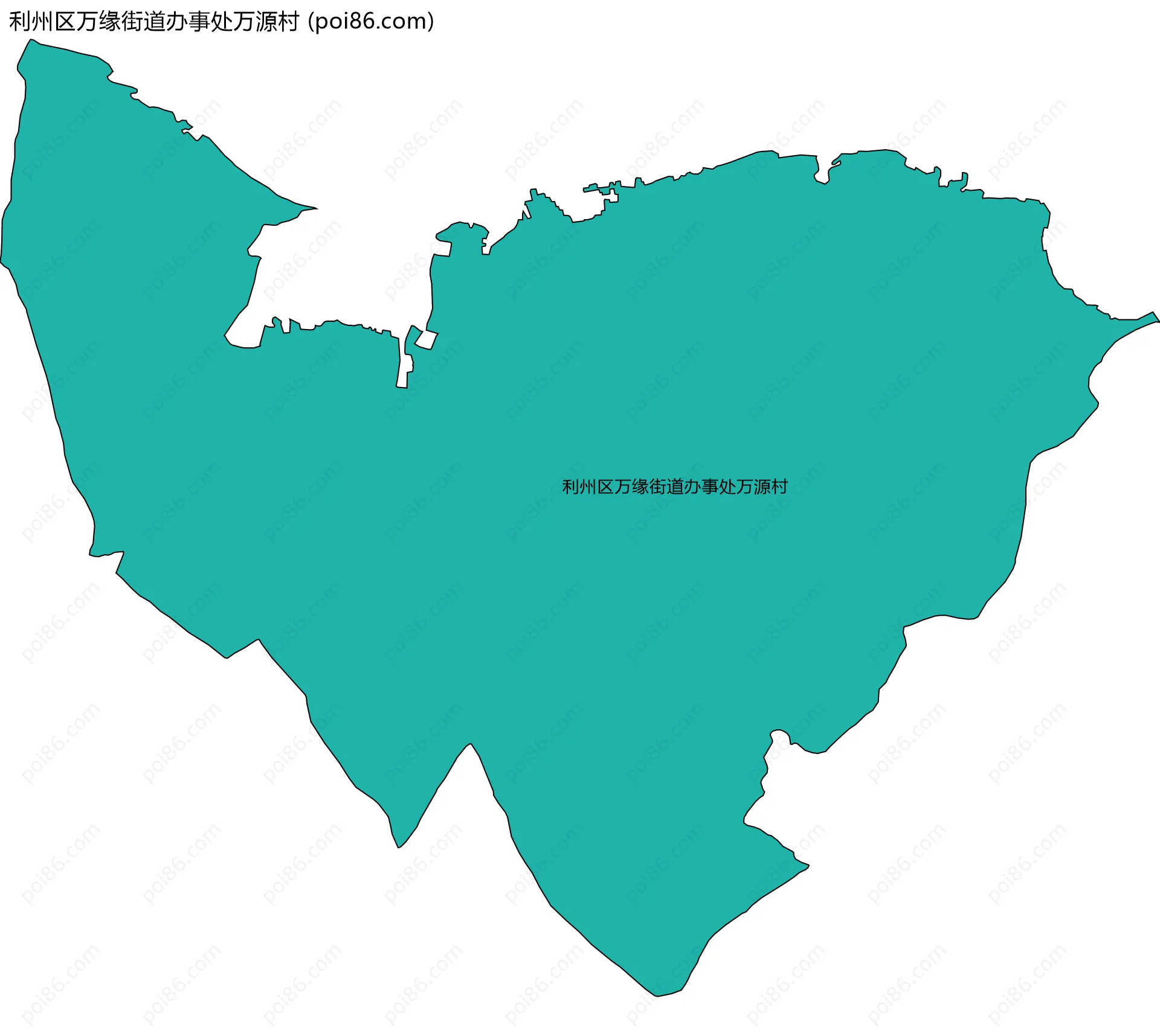 利州区万缘街道办事处万源村边界地图