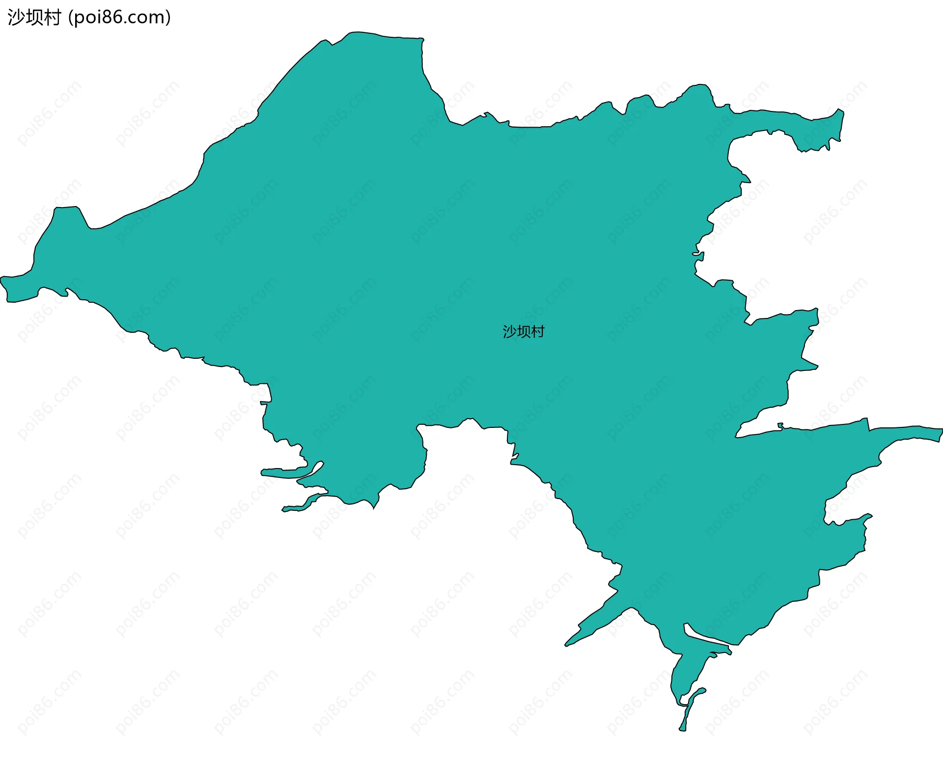 沙坝村边界地图