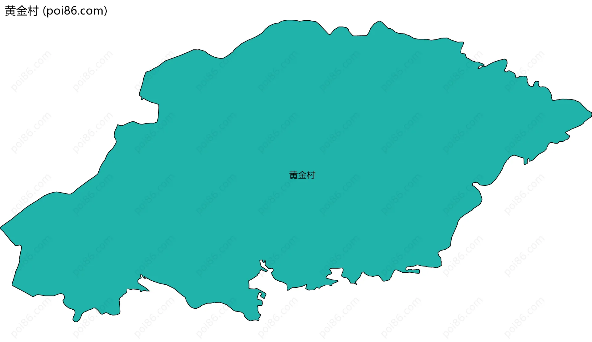 黄金村边界地图