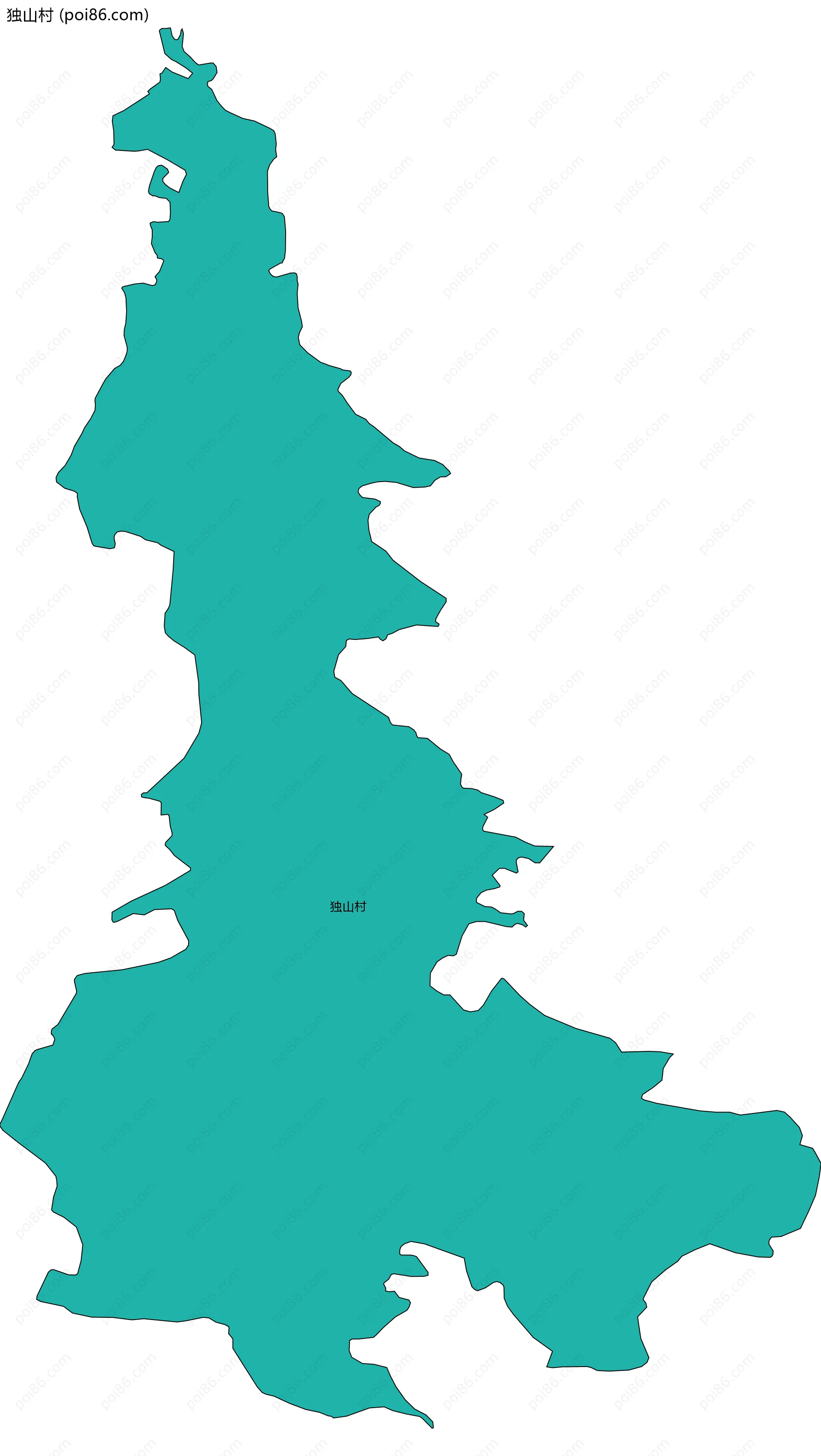 独山村边界地图