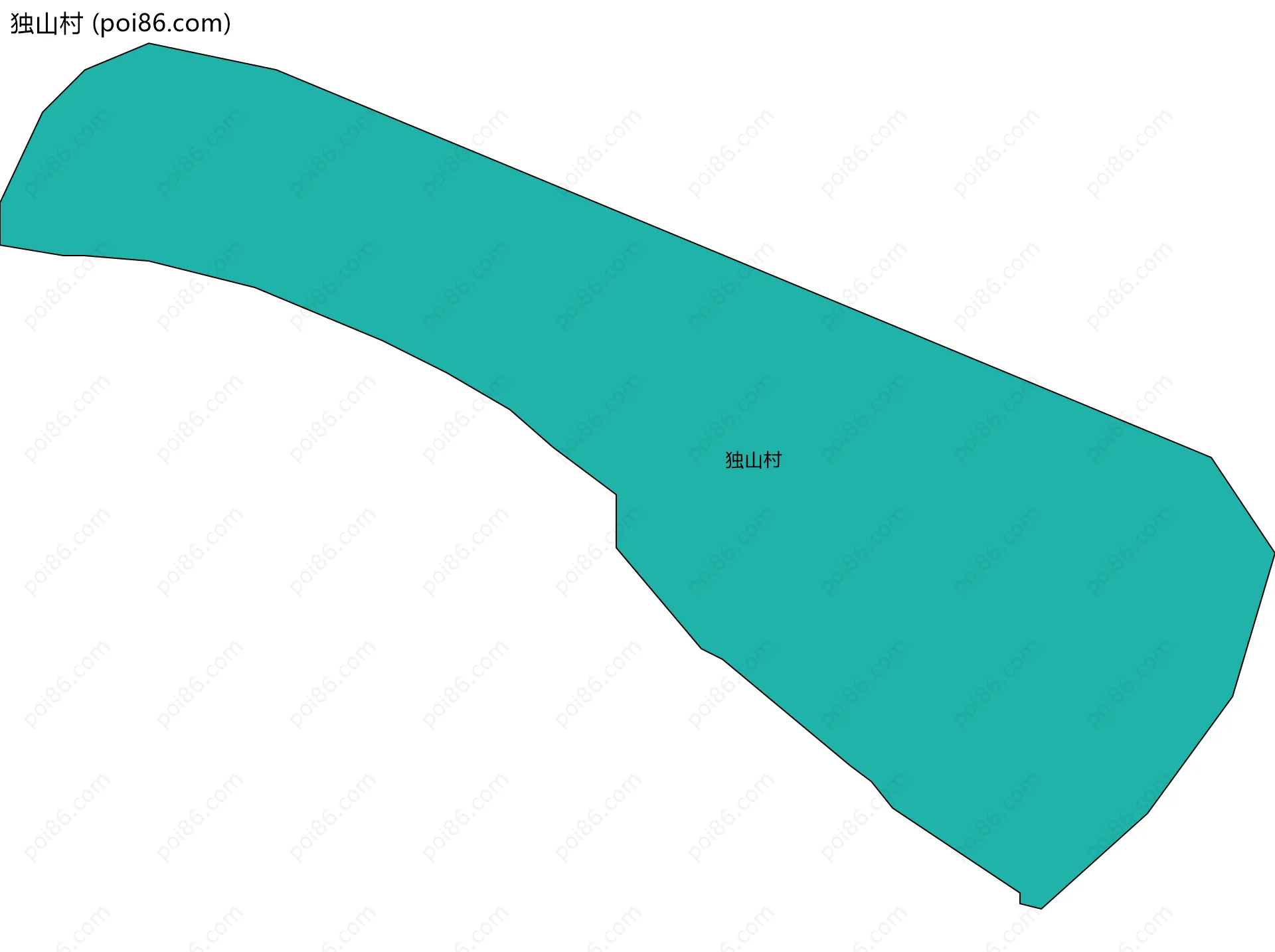 独山村边界地图