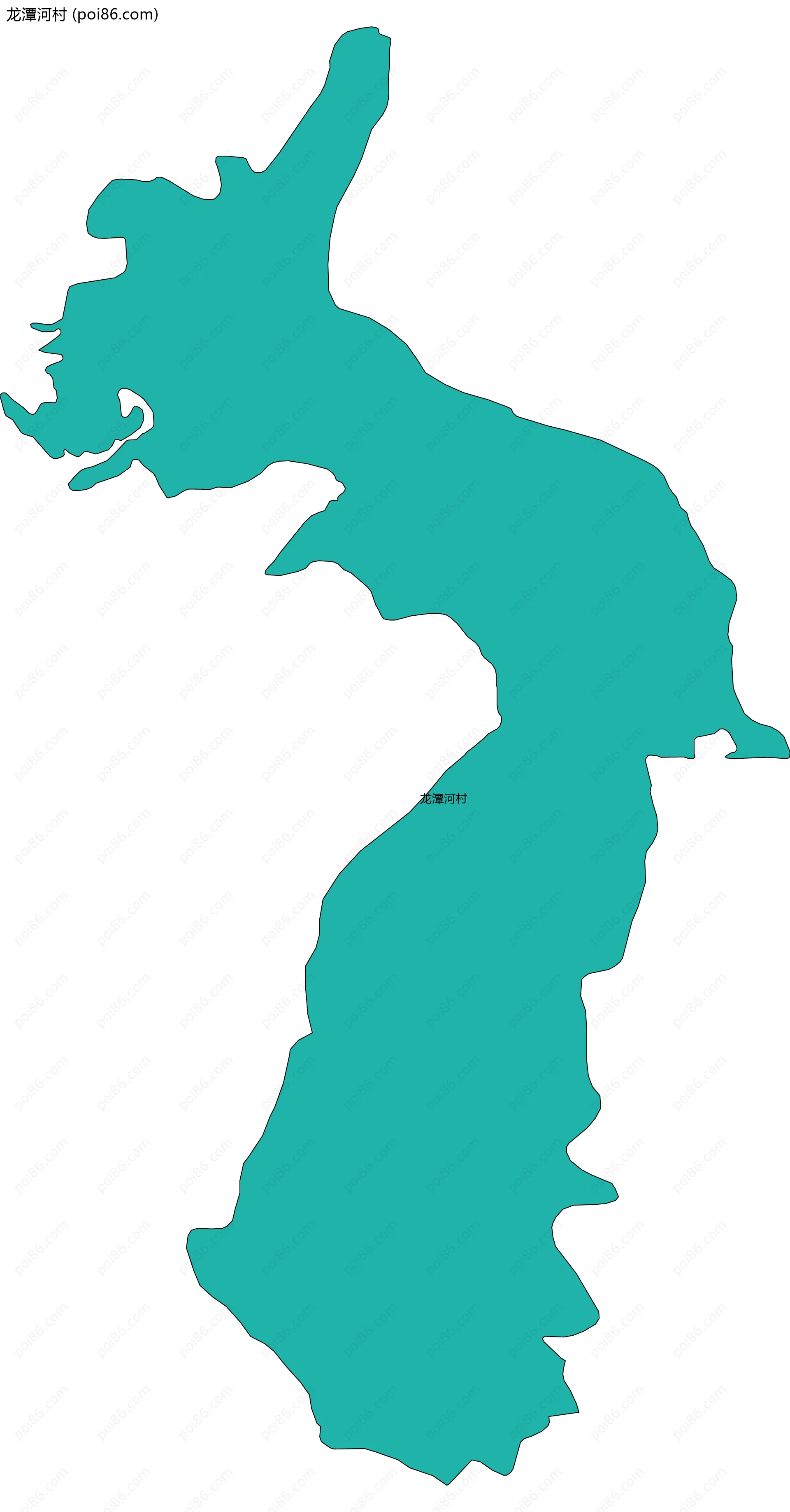 龙潭河村边界地图