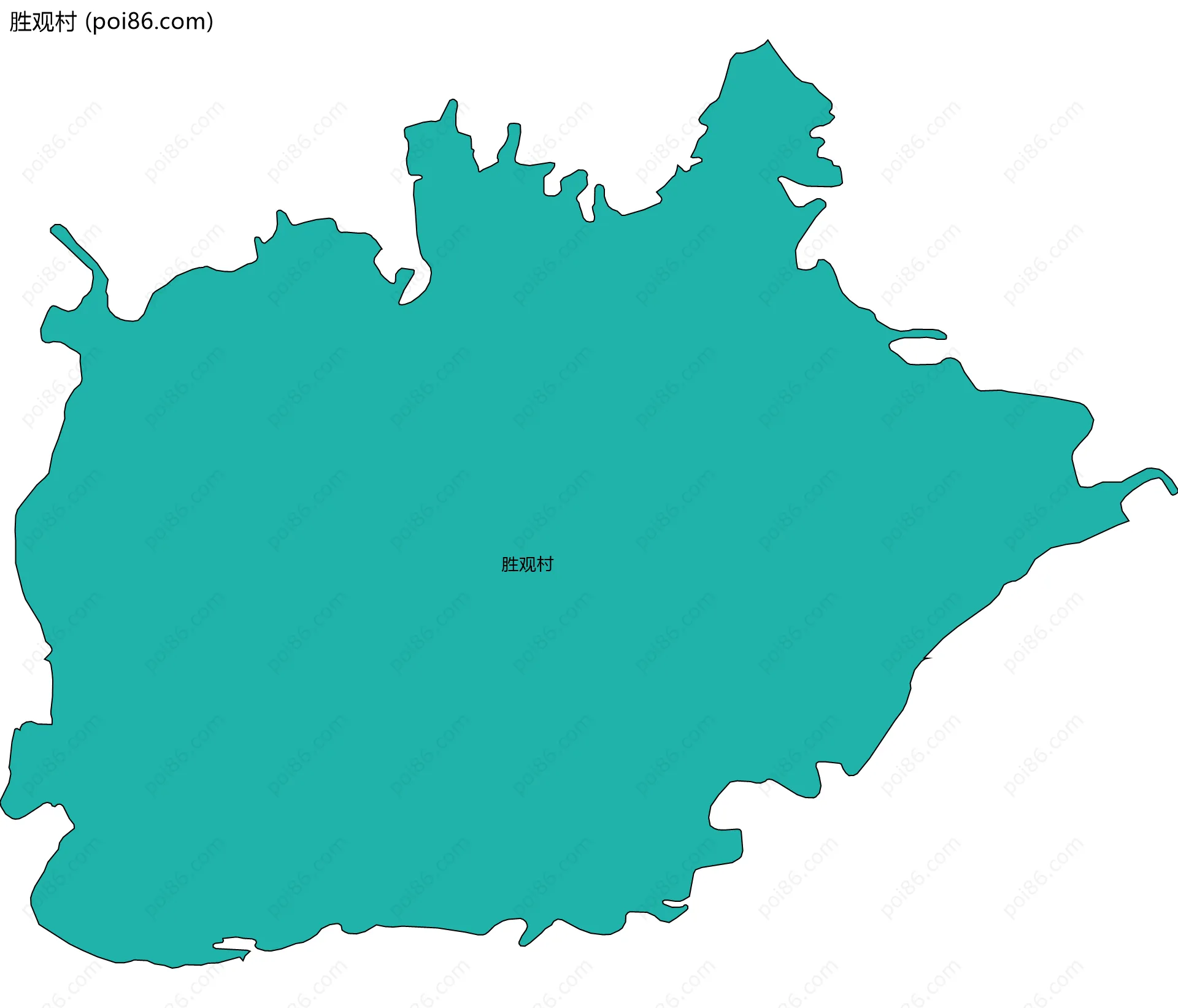 胜观村边界地图