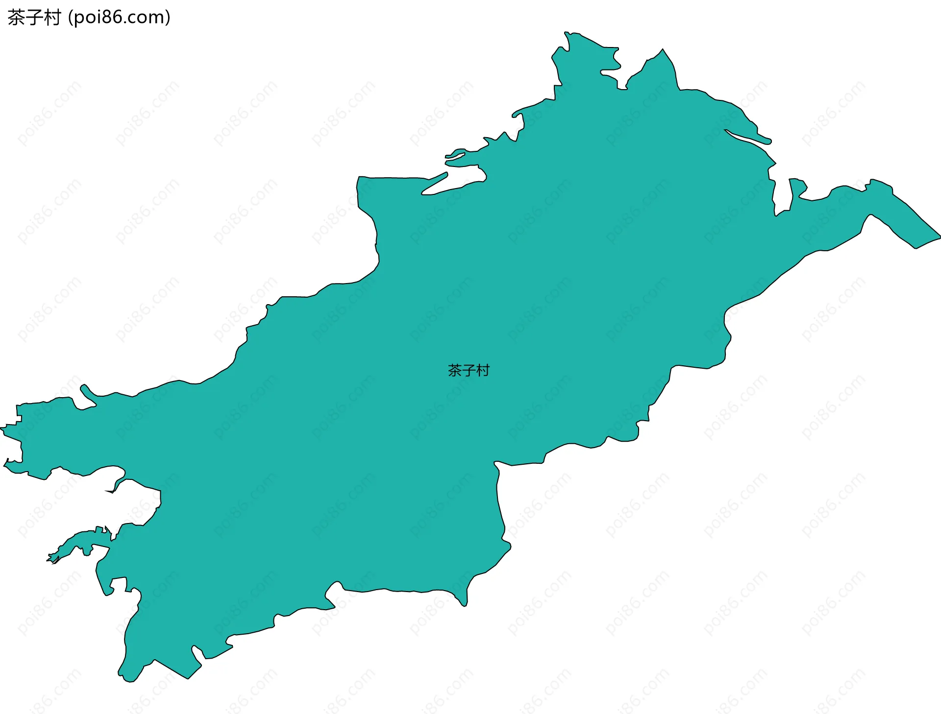 茶子村边界地图