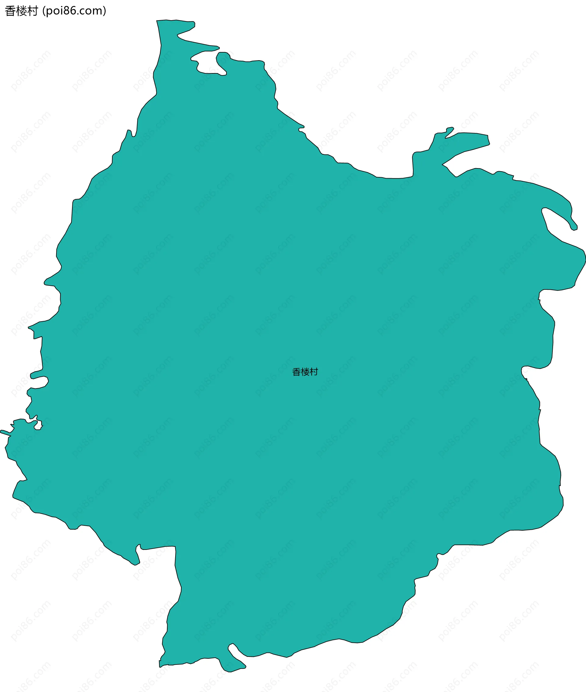 香楼村边界地图