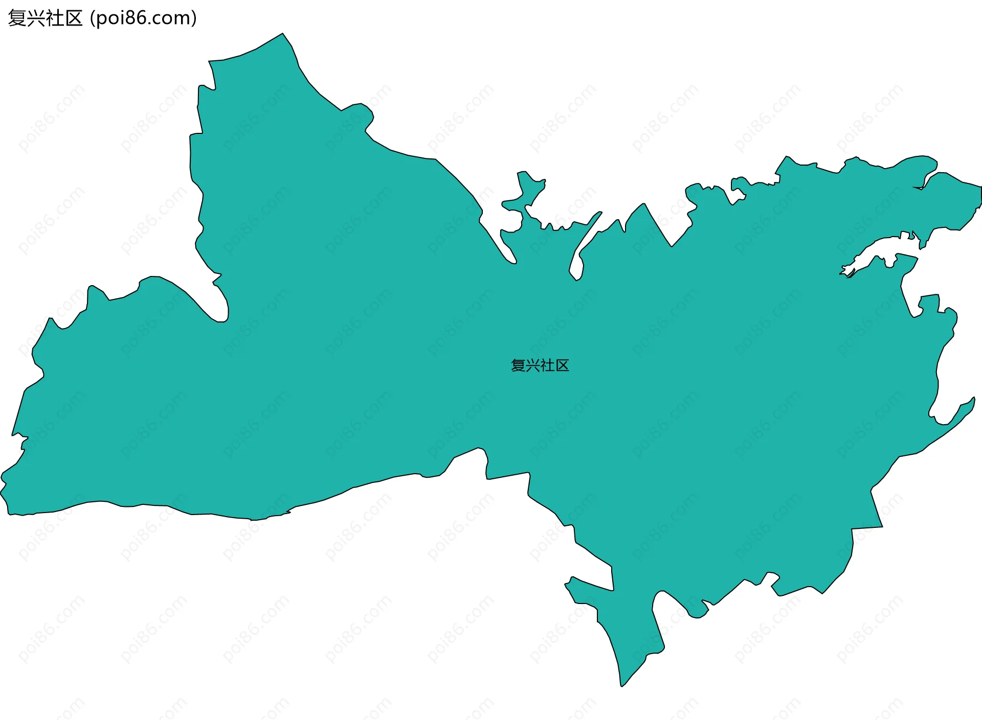 复兴社区边界地图