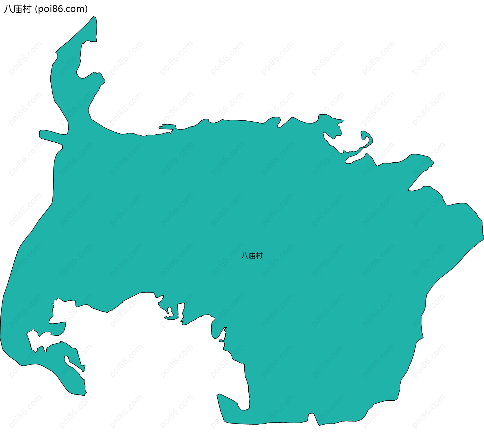 八庙村边界地图