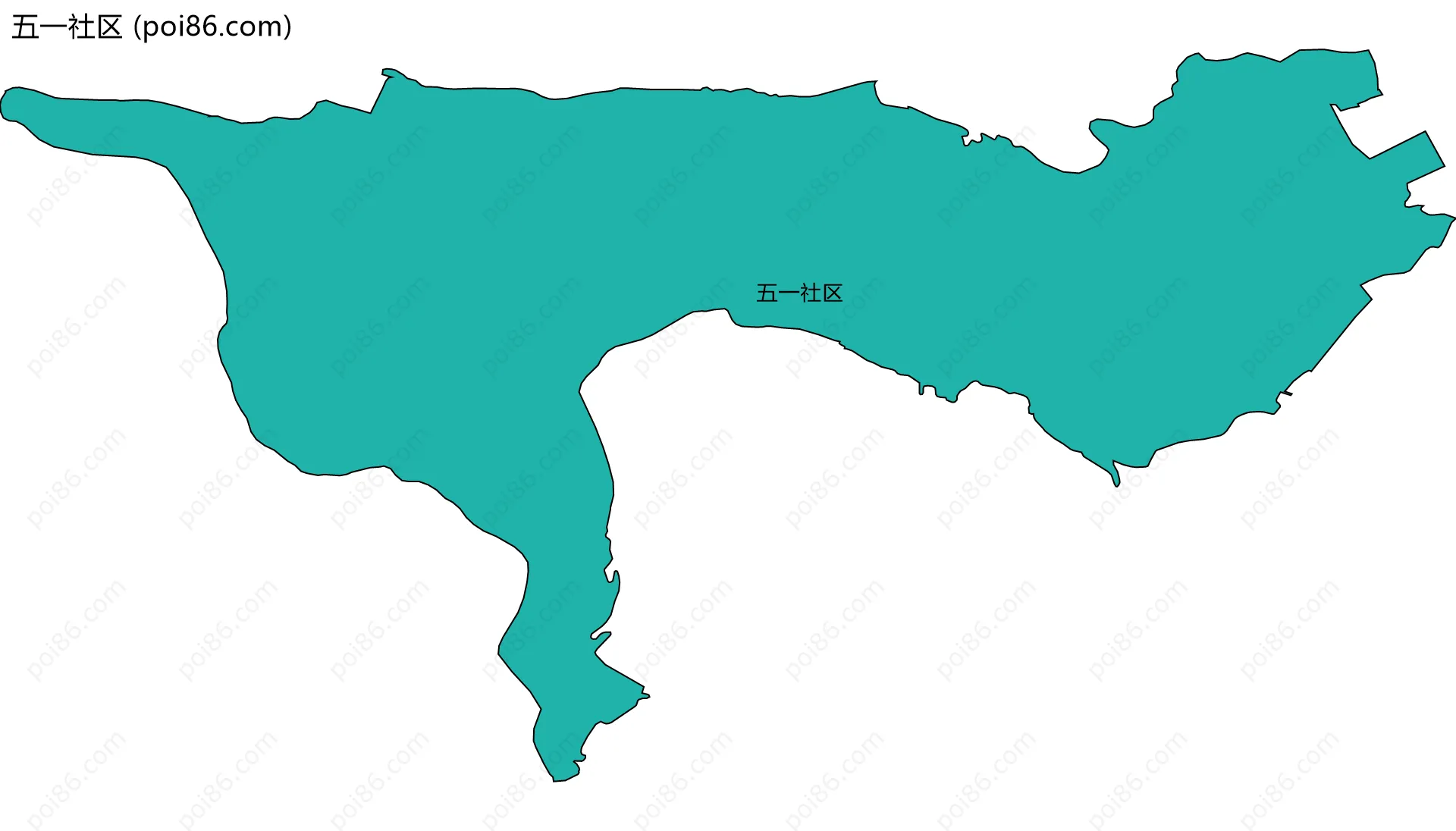 五一社区边界地图