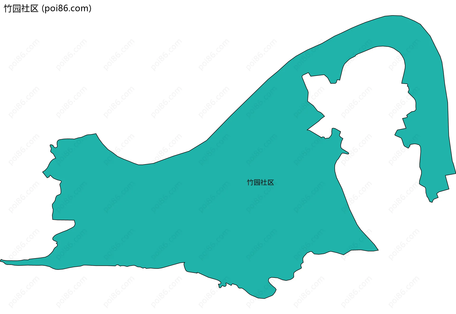 竹园社区边界地图
