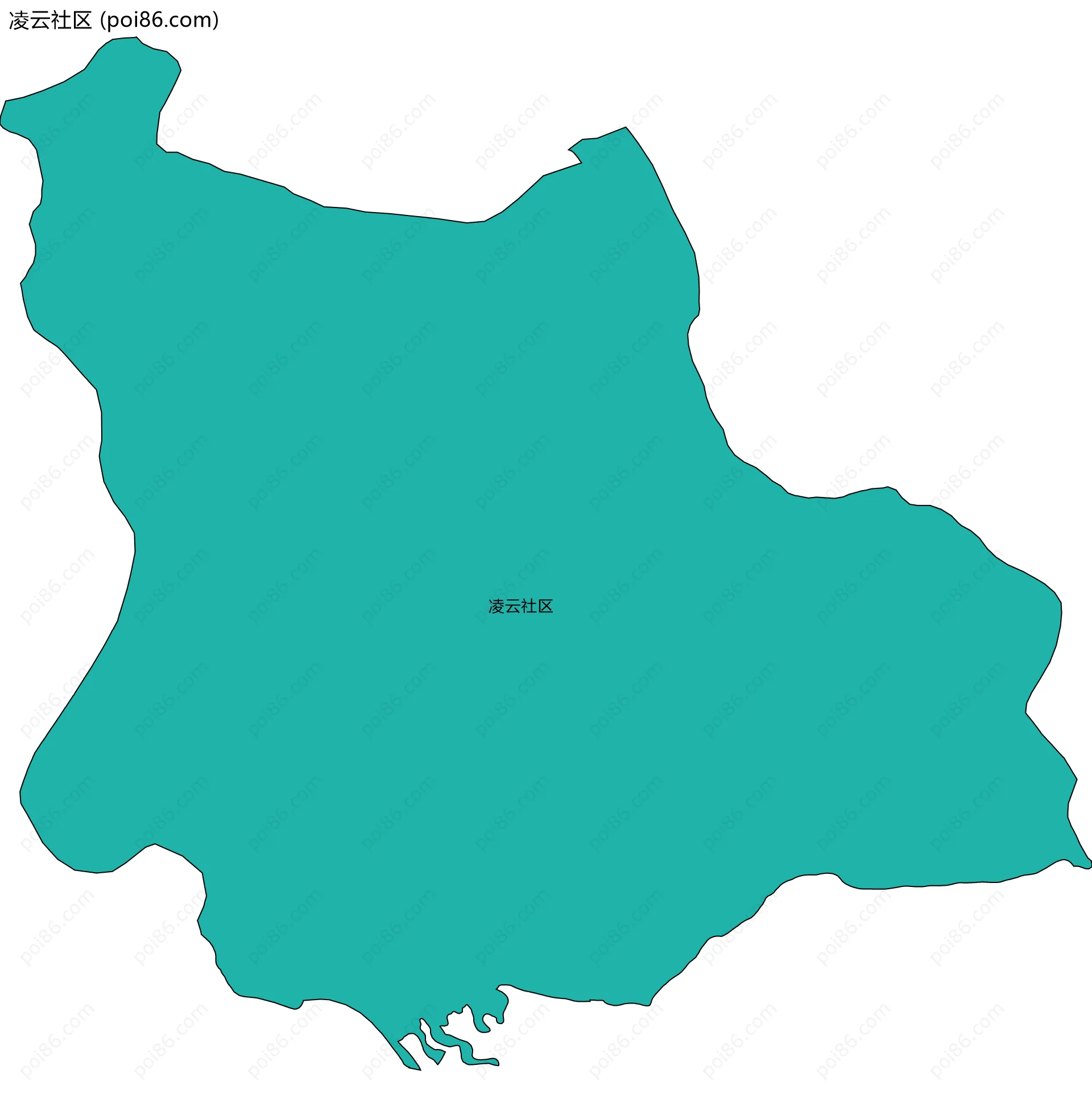 凌云社区边界地图