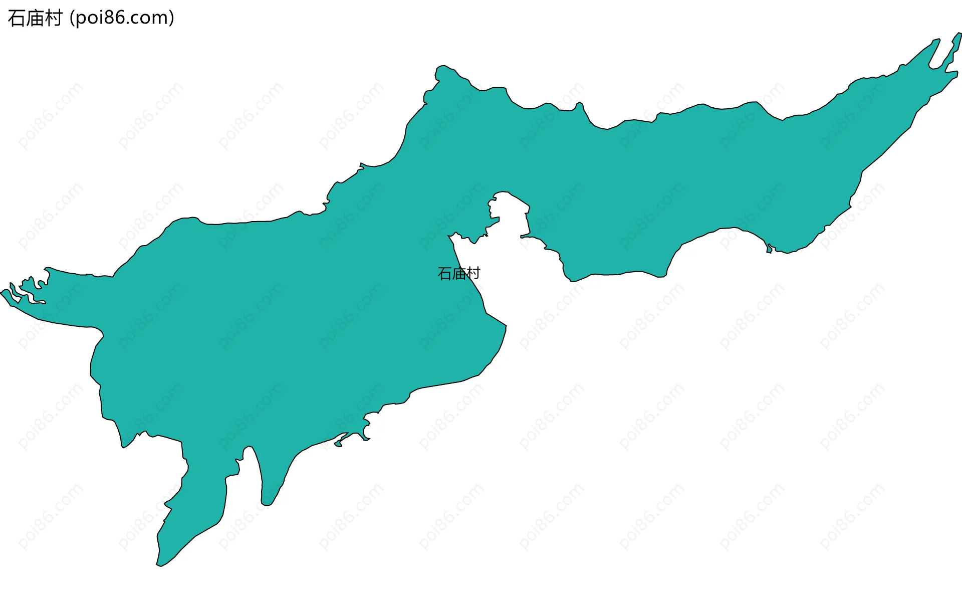 石庙村边界地图