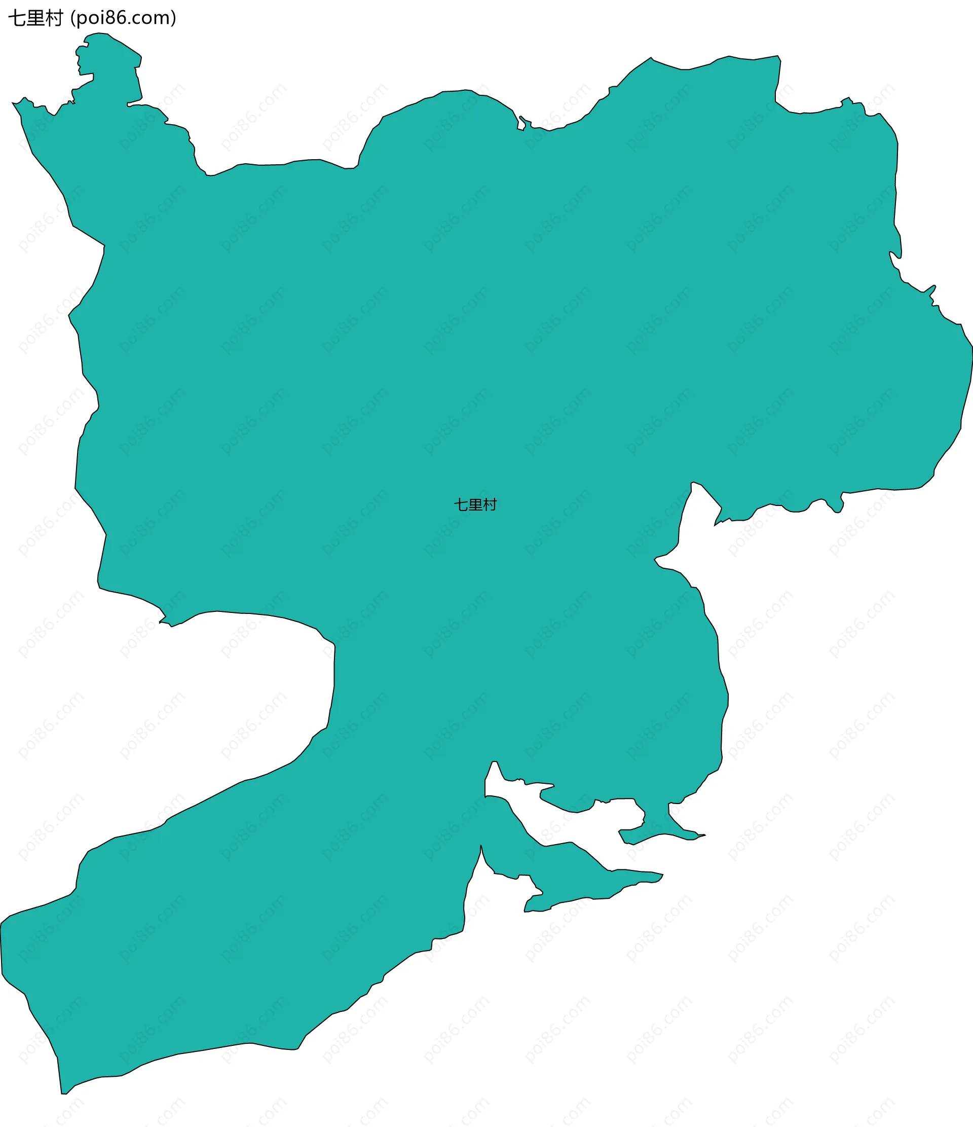 七里村边界地图