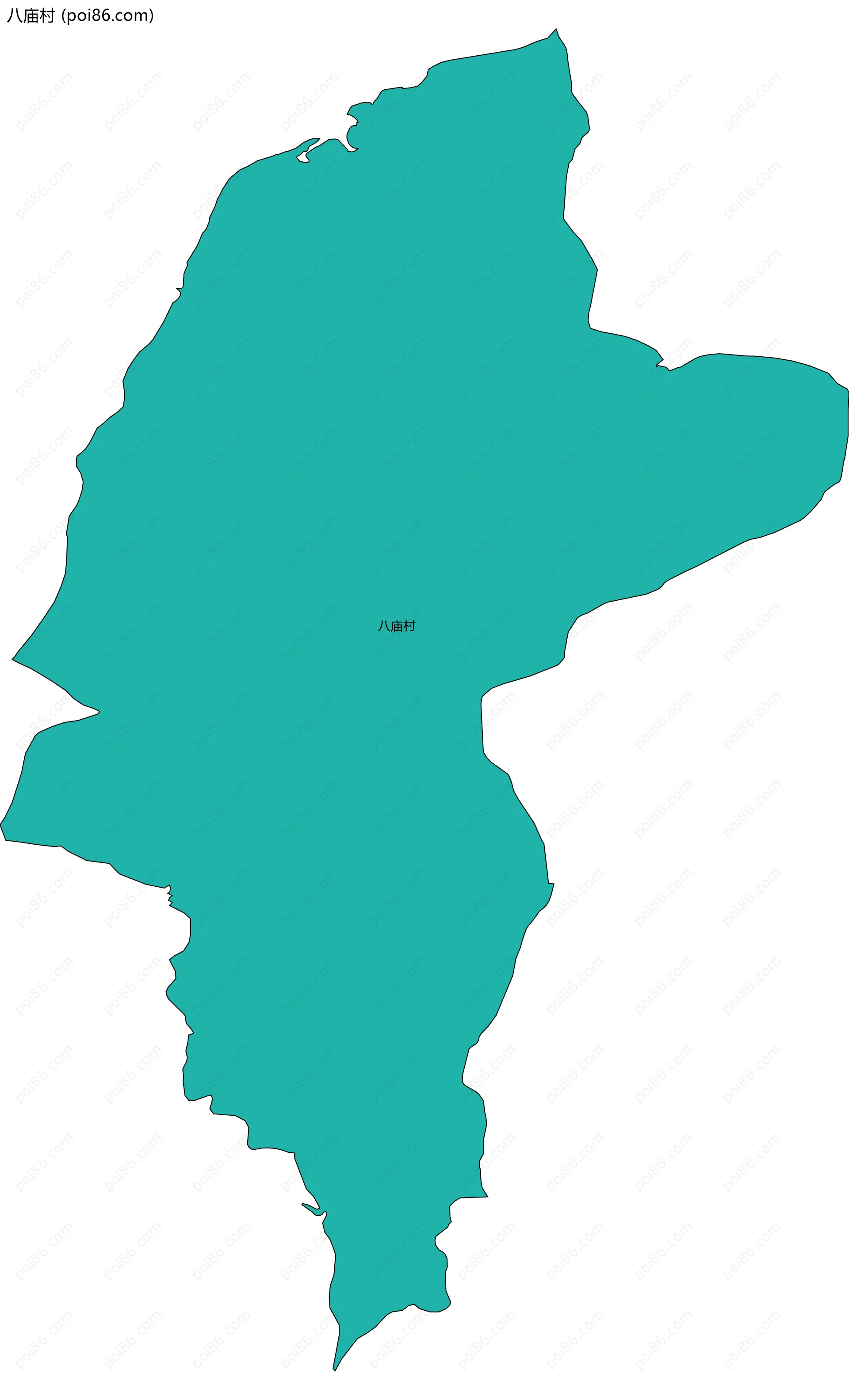 八庙村边界地图